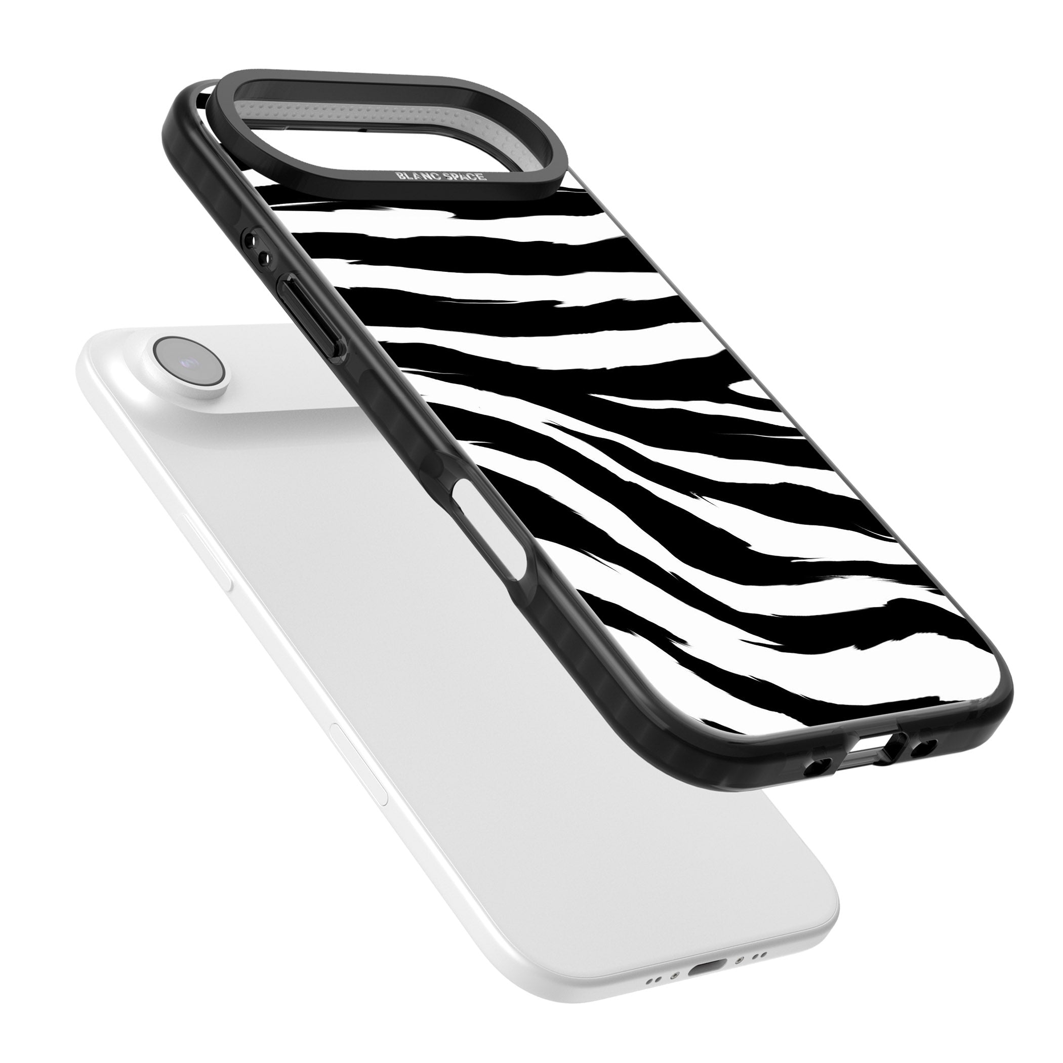 Black Zebra Print iPhone 17 Air Impact Pro Black Phone Case Colours