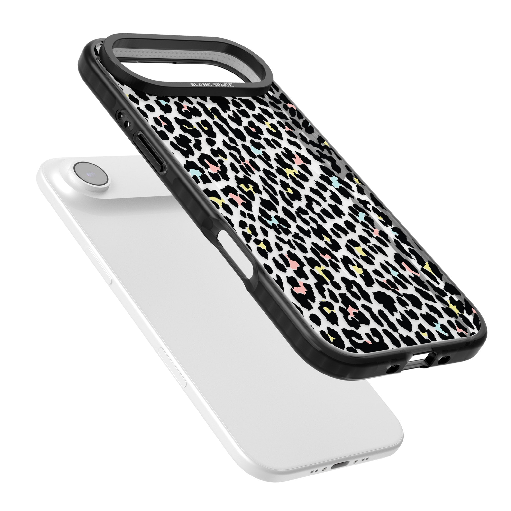 Pastel Leopard Print iPhone 17 Air Impact Pro Black Phone Case Colours