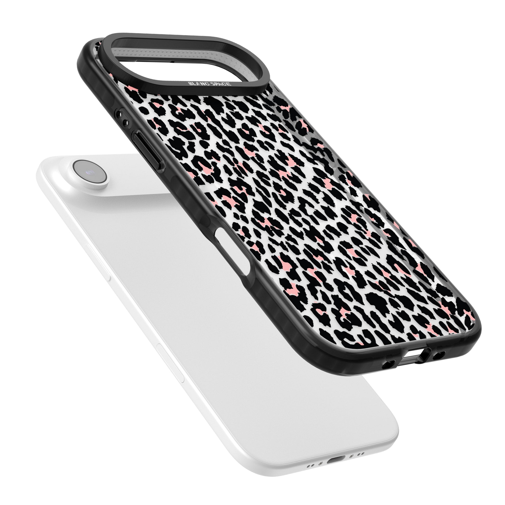 Pink Leopard Print iPhone 17 Air Impact Pro Black Phone Case Colours