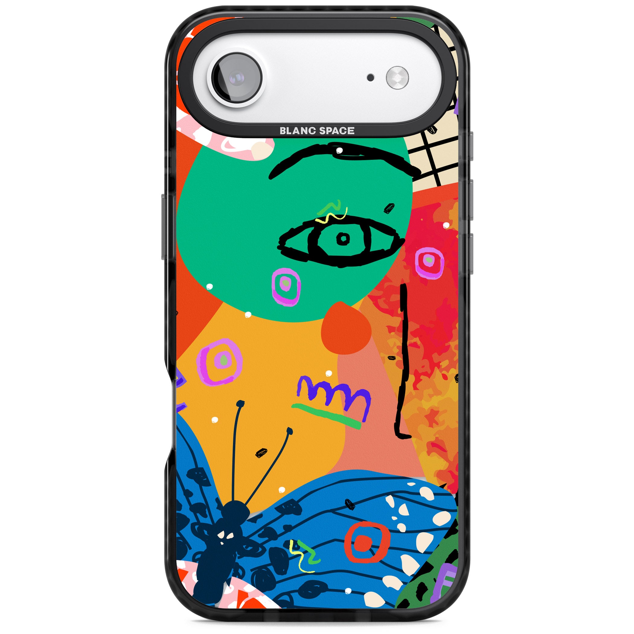 Abstract Butterfly iPhone 17 Air Impact Pro Black Phone Case