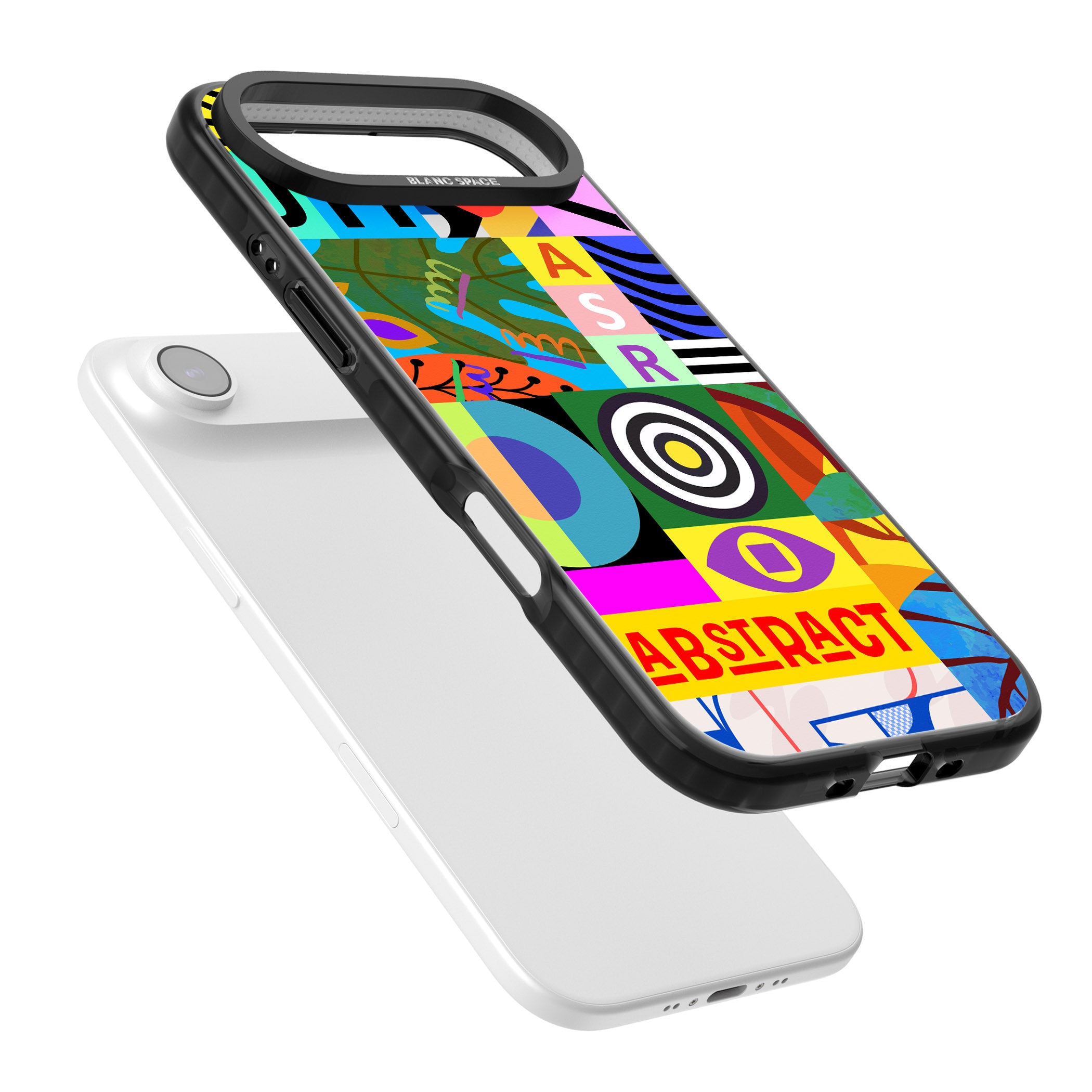 Abstract Pattern Patchwork iPhone 17 Air Impact Pro Black Phone Case Colours