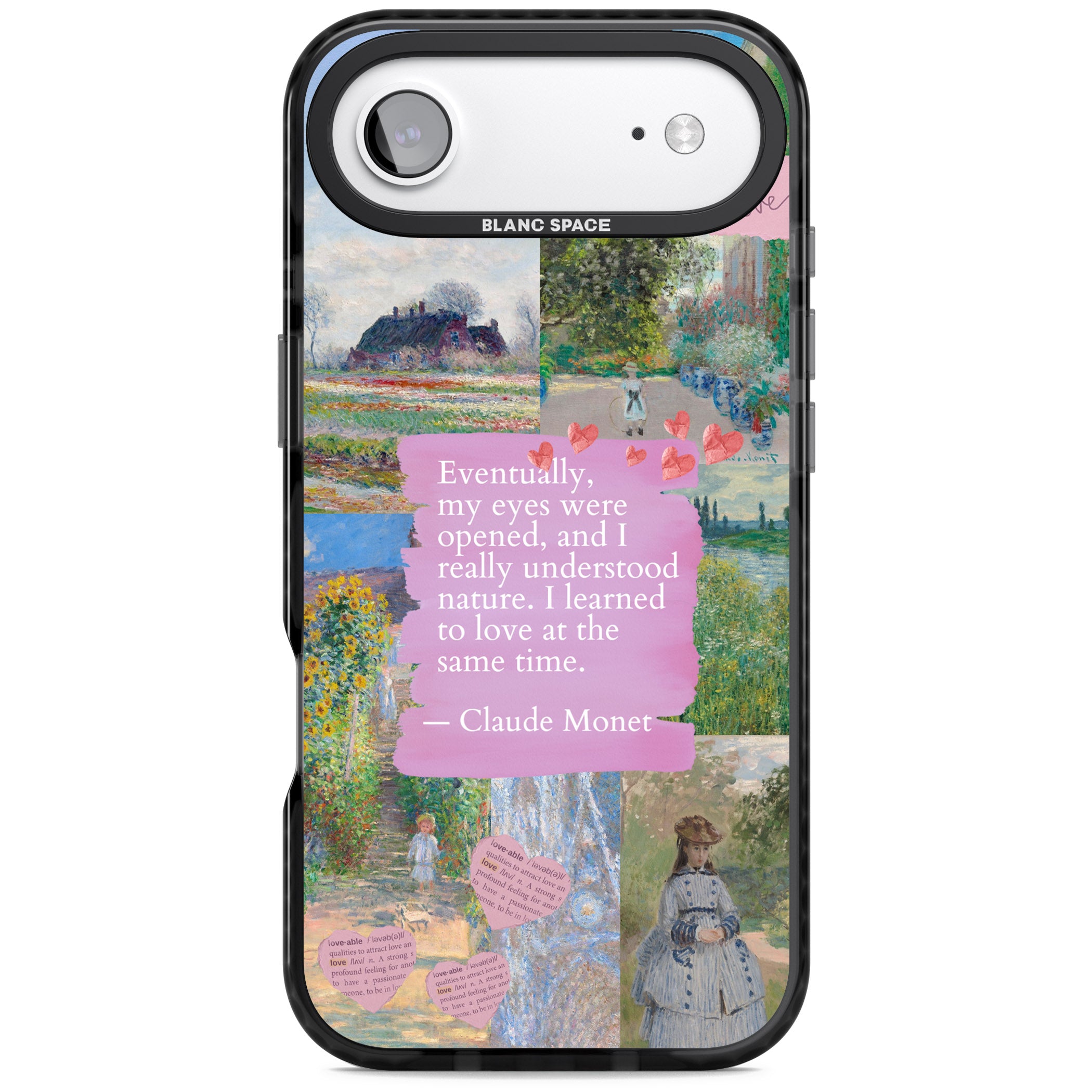 Monet 'Eyes Were Opened' Collage iPhone 17 Air Impact Pro Black Phone Case