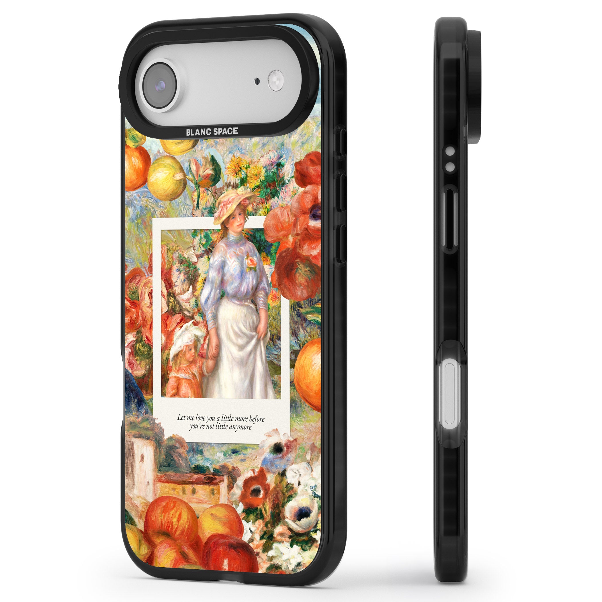 Renoir Mother & Child iPhone 17 Air Impact Pro Black Phone Case Side Profile