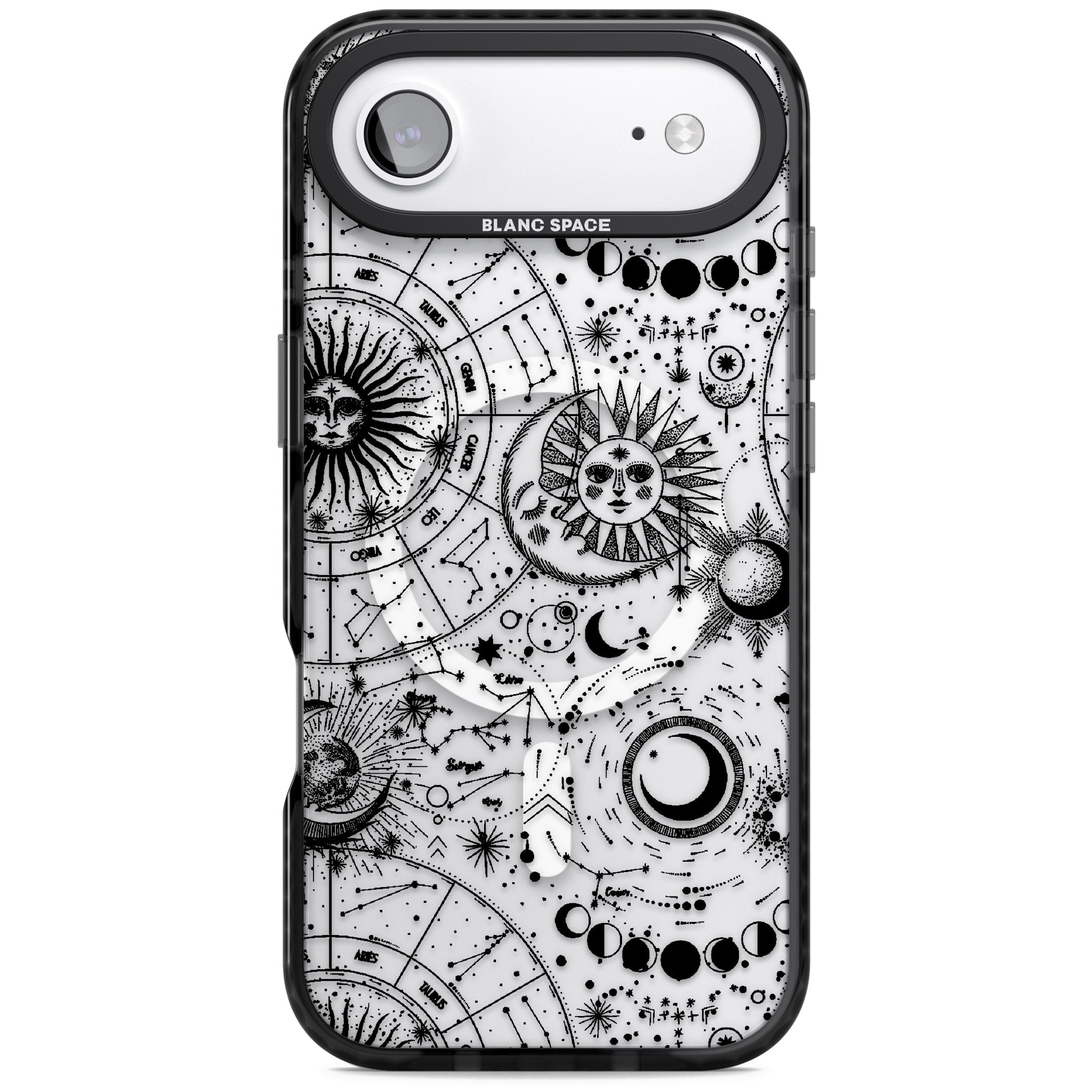 Celestial Zodiac iPhone 17 Air Impact Pro Black Phone Case