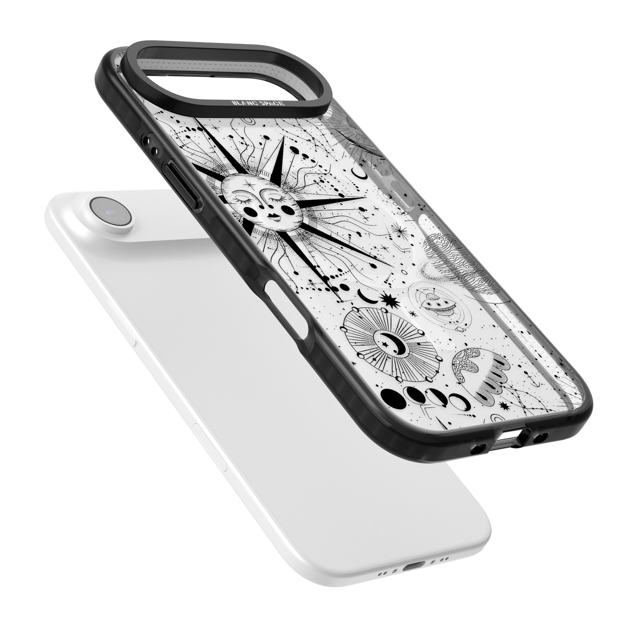 Cosmic Sun Zodiac iPhone 17 Air Impact Pro Black Phone Case Colours
