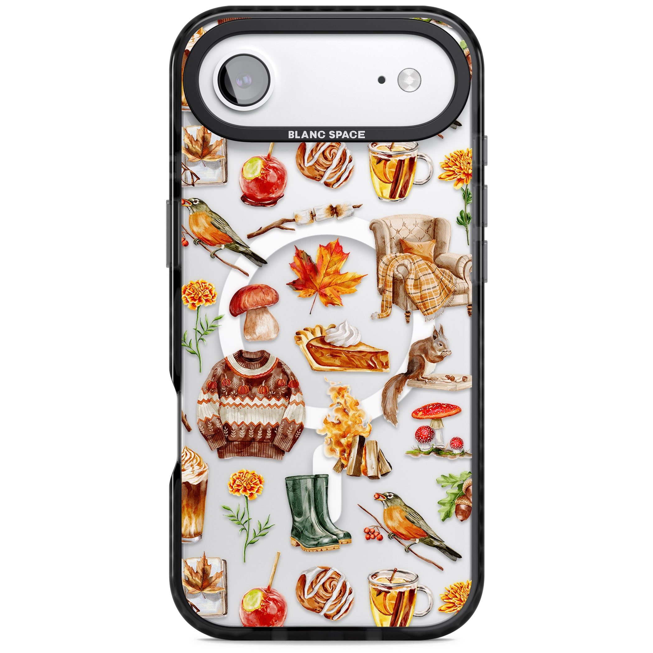 Cozy Autumn Aesthetic iPhone 17 Air Impact Pro Black Phone Case