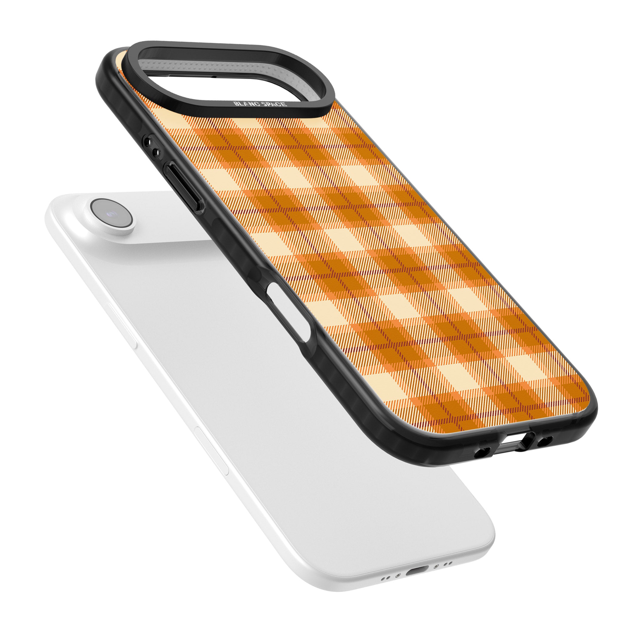 Pumpkin Plaid iPhone 17 Air Impact Pro Black Phone Case Colours