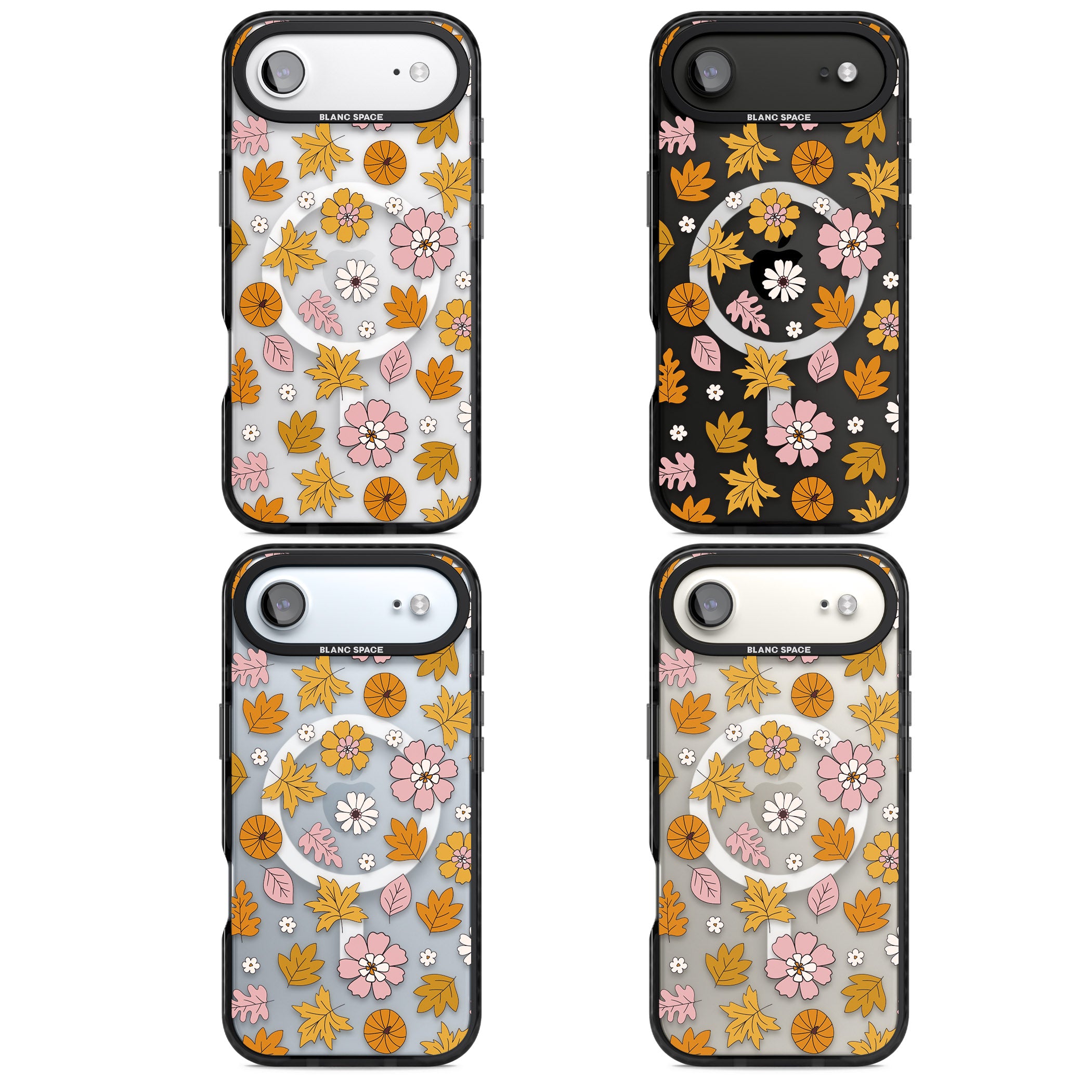 Autumn Leaves And Flowers iPhone 17 Air Impact Pro Black Phone Case APT Impact Protection
