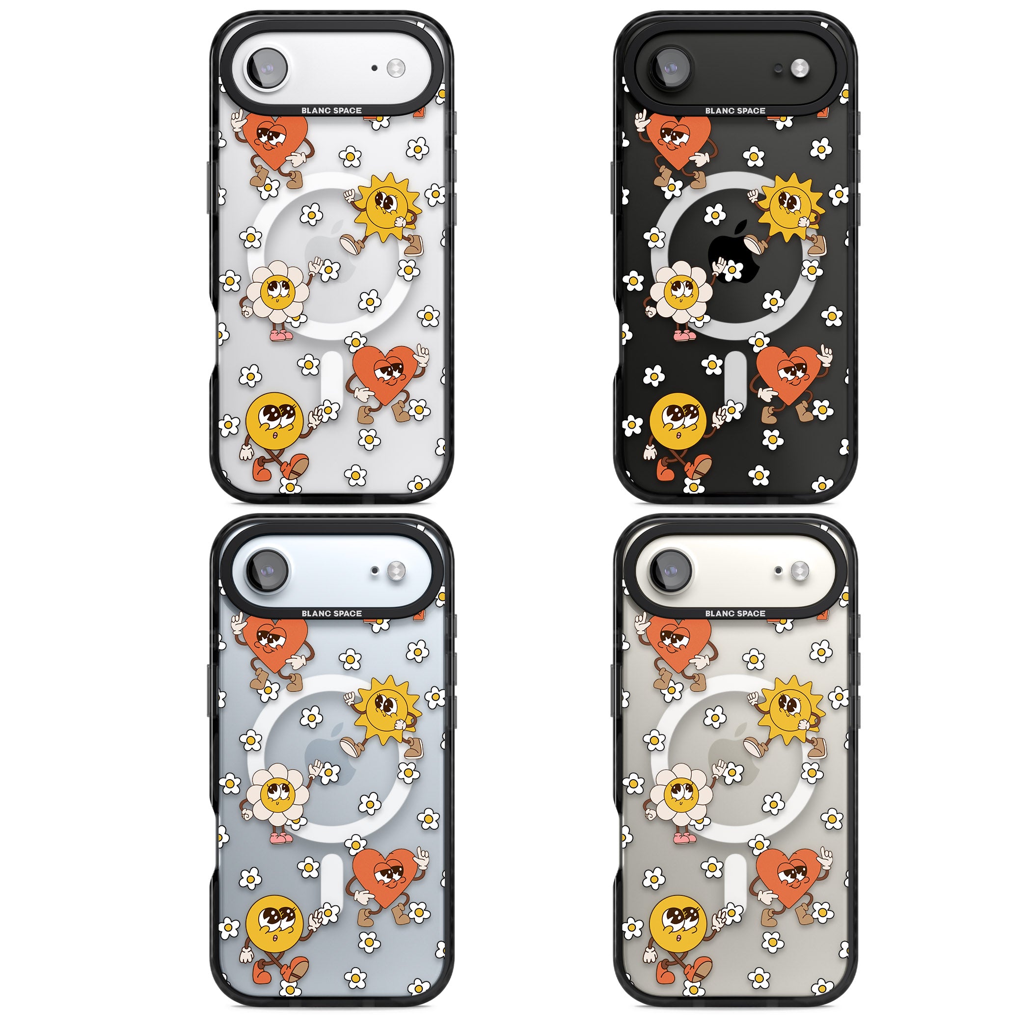 Daisies & Friends iPhone 17 Air Impact Pro Black Phone Case APT Impact Protection