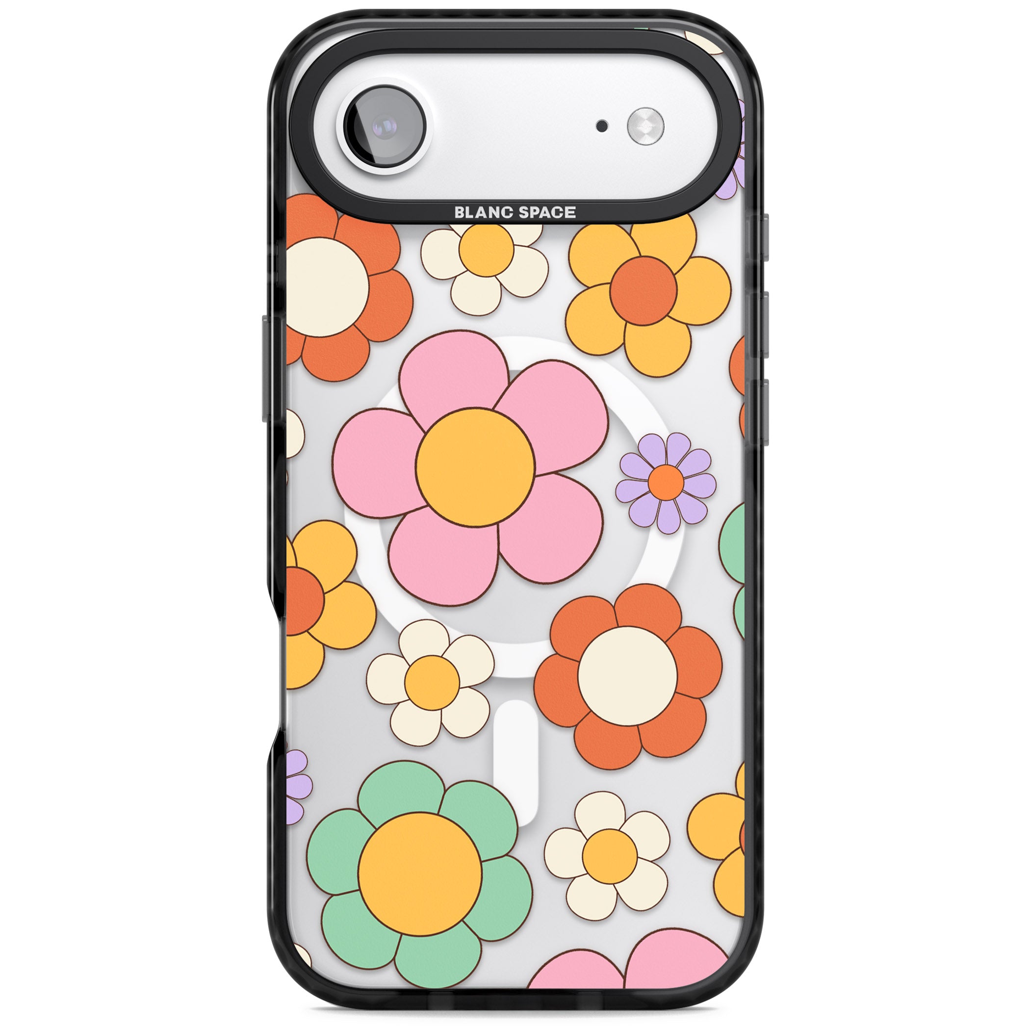 Groovy Blossoms iPhone 17 Air Impact Pro Black Phone Case