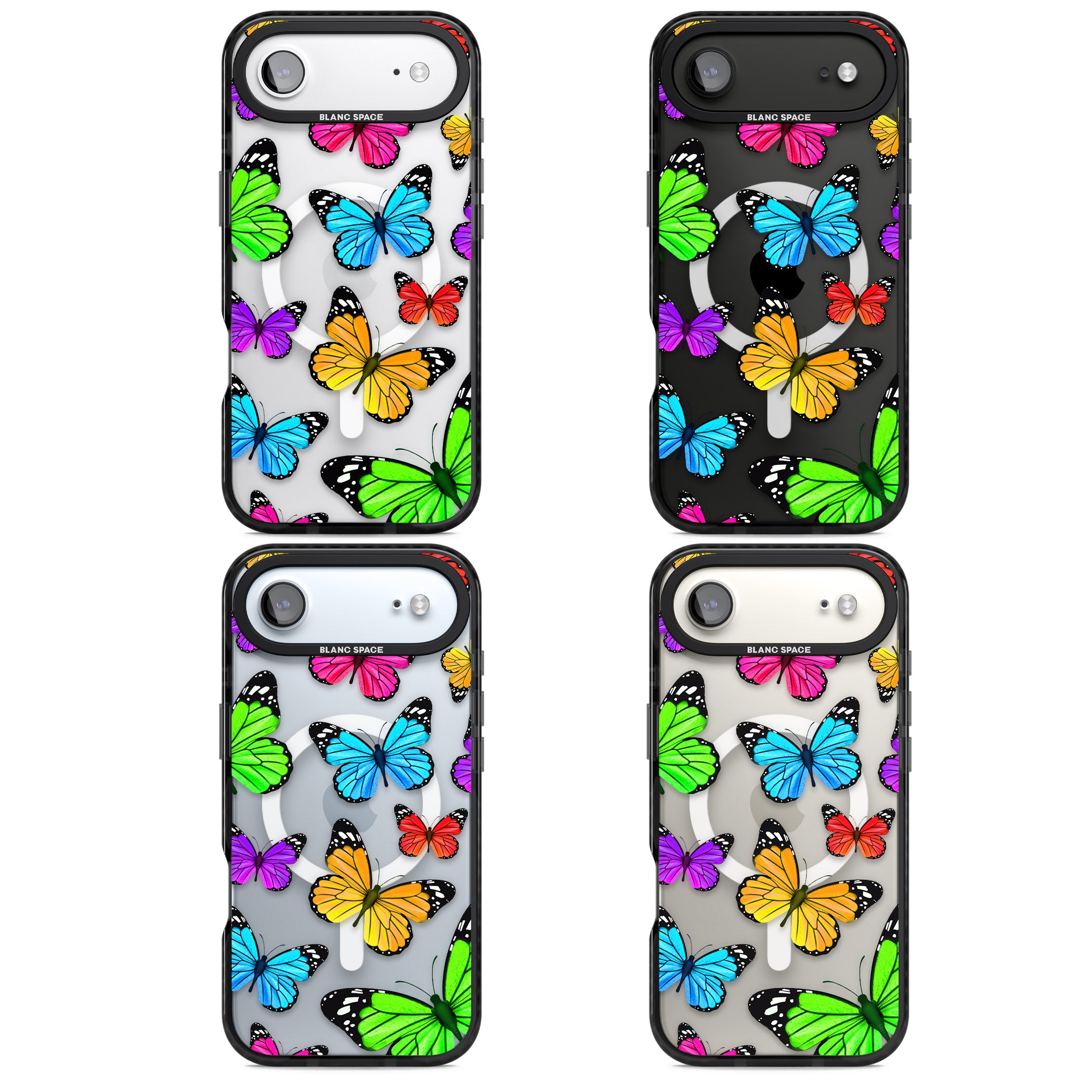 Vibrant Butterflies iPhone 17 Air Impact Pro Black Phone Case APT Impact Protection
