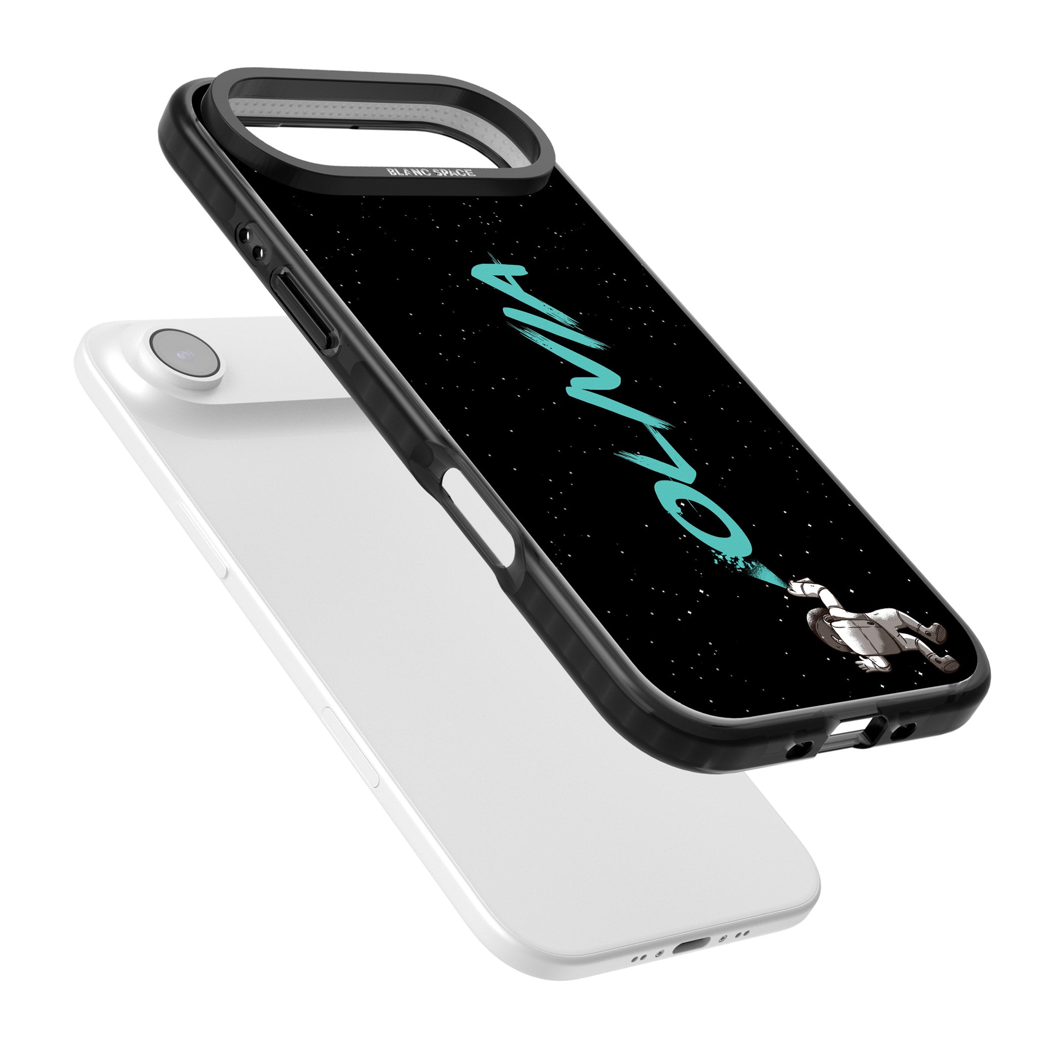 Personalised Astronaut Graffiti iPhone 17 Air Impact Pro Black Phone Case Colours