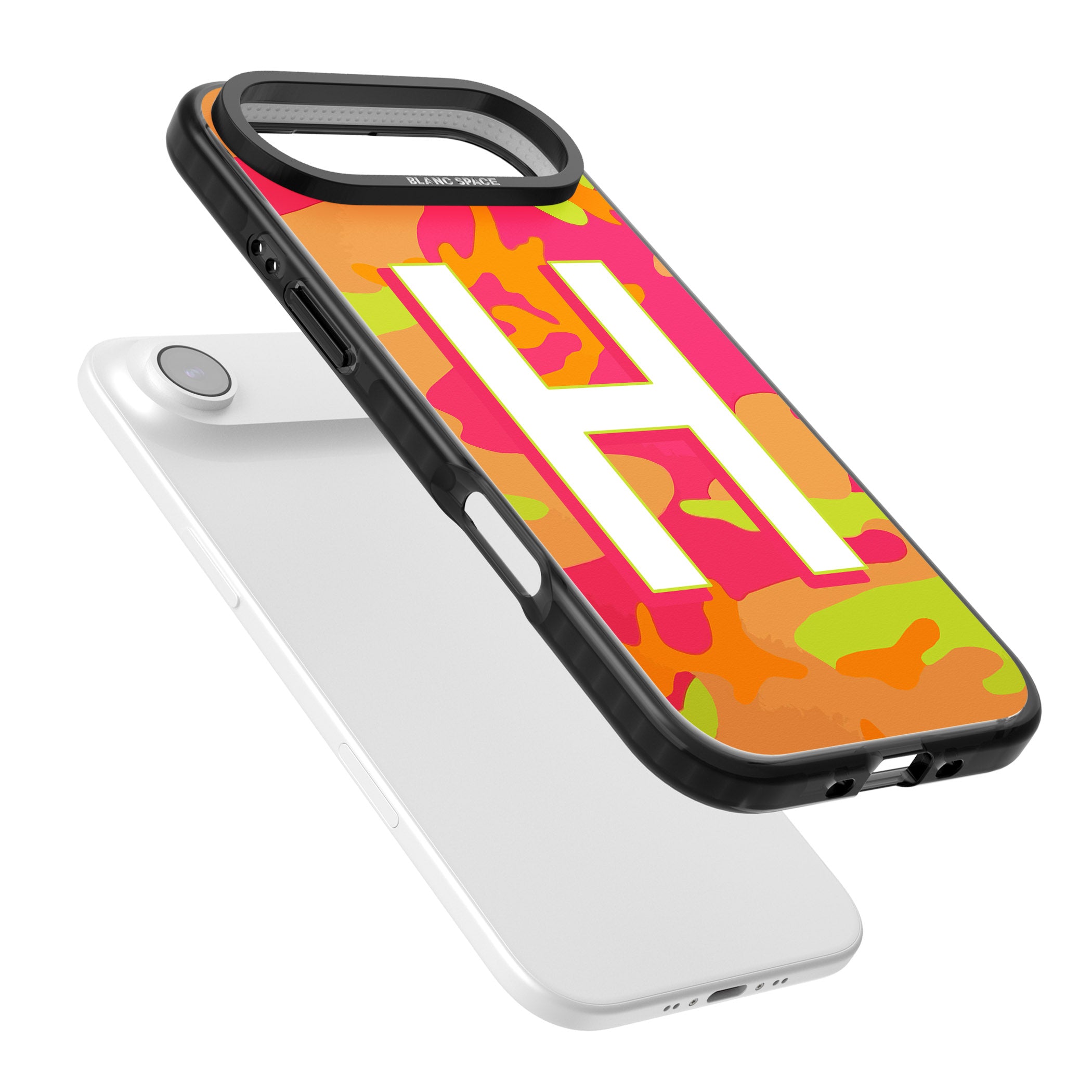 Personalised Neon Camo iPhone 17 Air Impact Pro Black Phone Case Colours