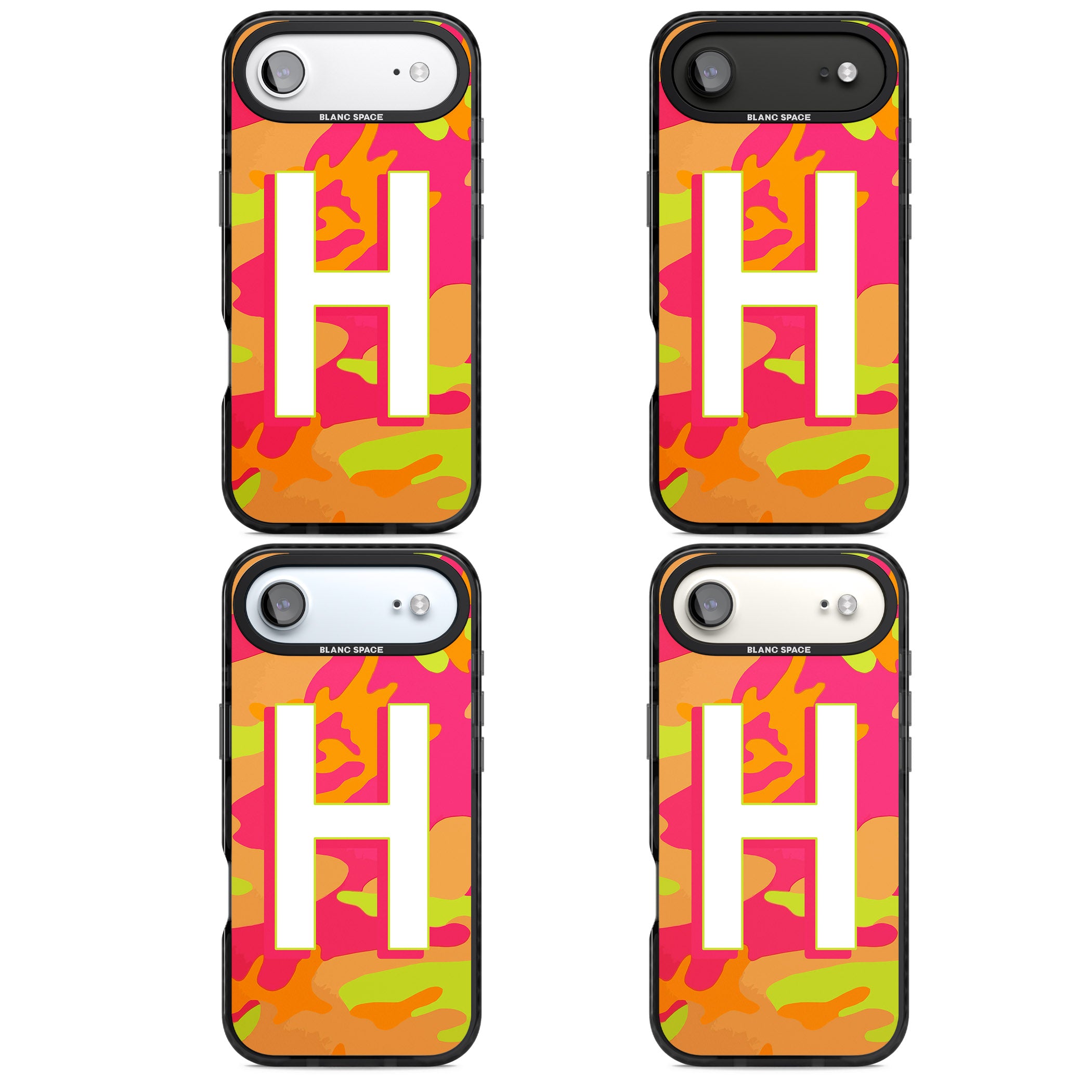 Personalised Neon Camo iPhone 17 Air Impact Pro Black Phone Case APT Impact Protection