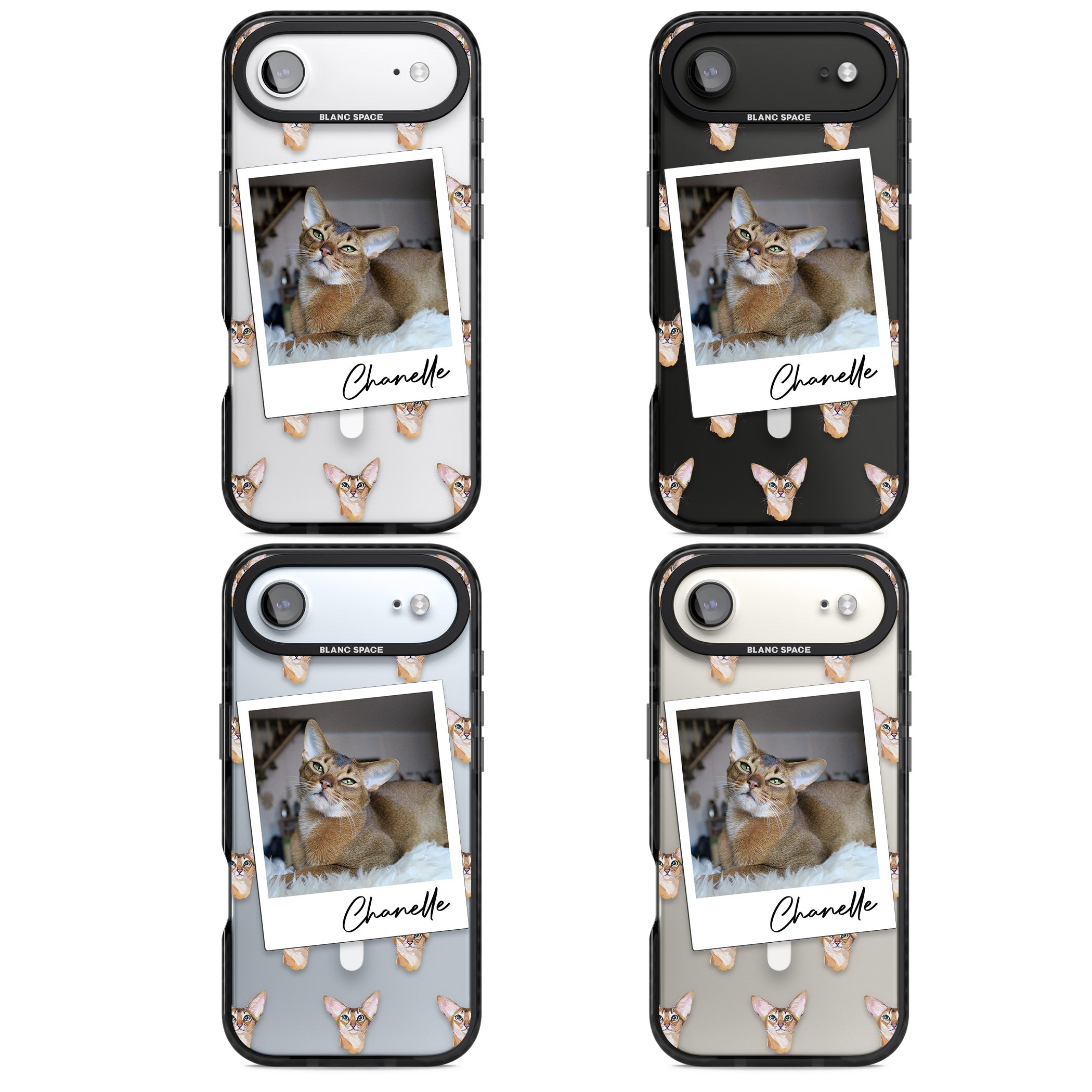 Personalised Abyssinian Cat Photo iPhone 17 Air Impact Pro Black Phone Case APT Impact Protection