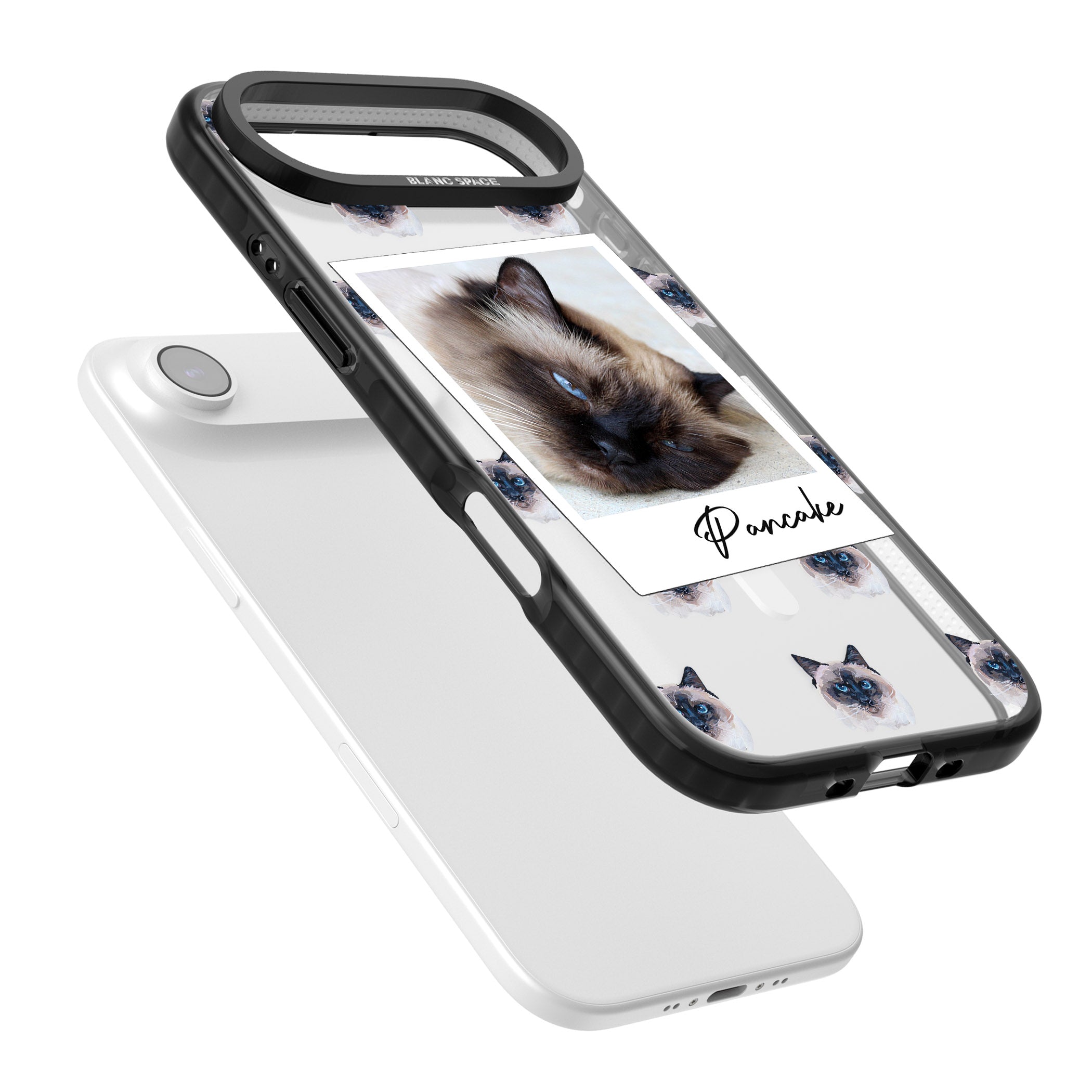 Personalised Burmese Cat Photo iPhone 17 Air Impact Pro Black Phone Case Colours