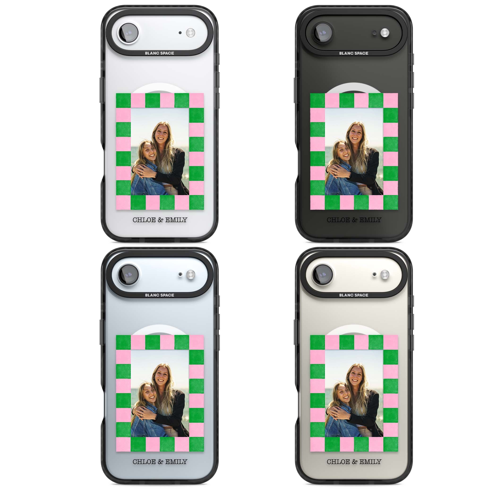 Riviera Check Photo cute iPhone case | Black Impact Magsafe case for iPhone Air