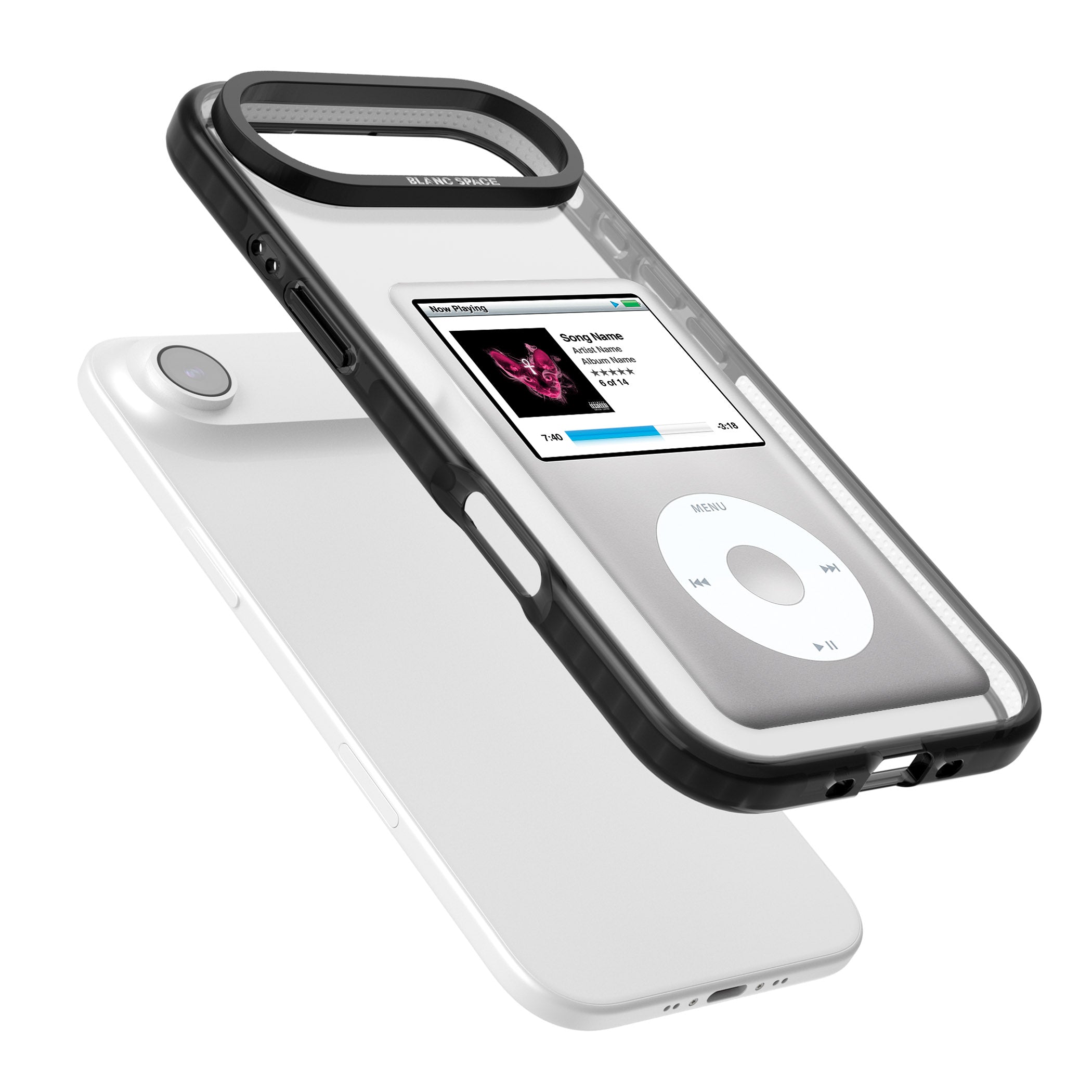 Personalised Classic Ipod iPhone 17 Air Impact Pro Black Phone Case Colours