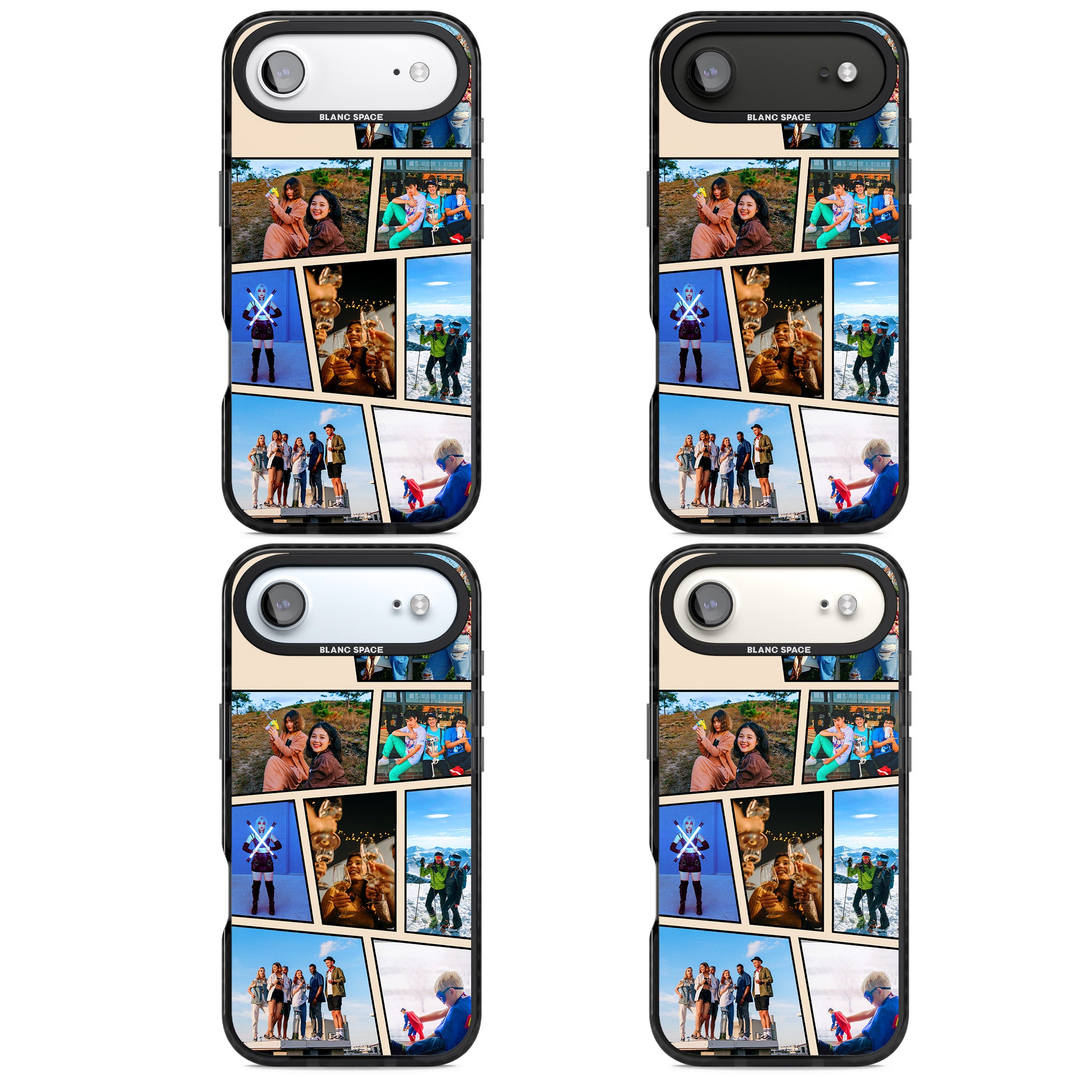 Personalised Comic Strip Photo iPhone 17 Air Impact Pro Black Phone Case APT Impact Protection