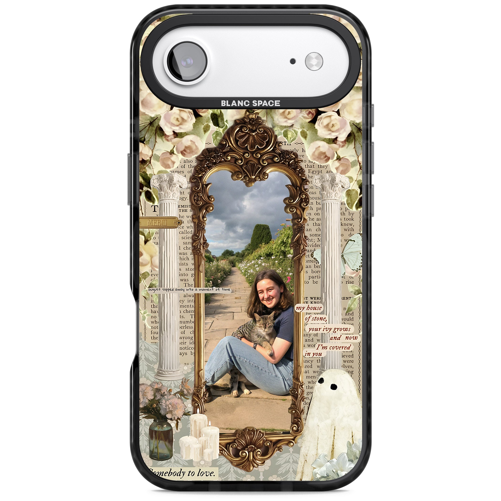 Personalised Soft Vintage Frame iPhone 17 Air Impact Pro Black Phone Case
