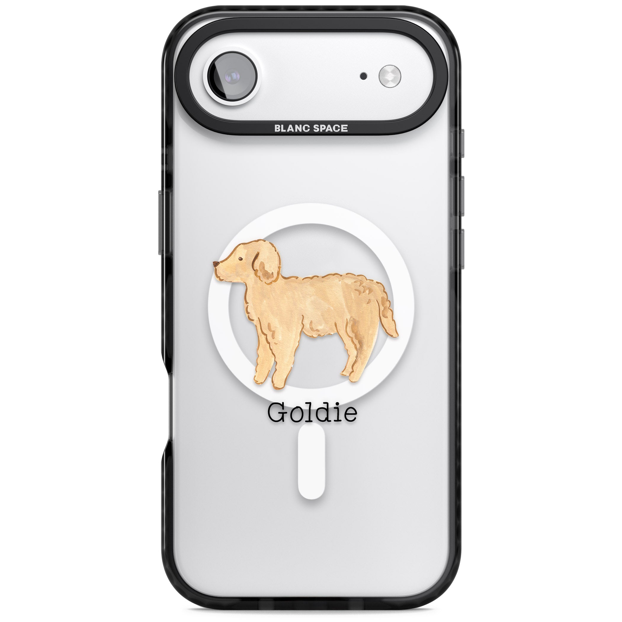 Personalised Goldendoodle iPhone 17 Air Impact Pro Black Phone Case