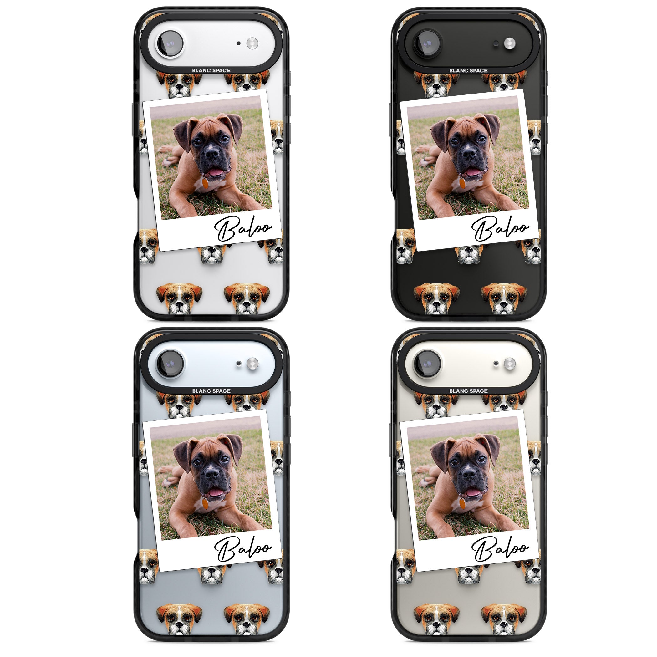 Personalised Boxer Instant Camera Photo iPhone 17 Air Impact Pro Black Phone Case APT Impact Protection