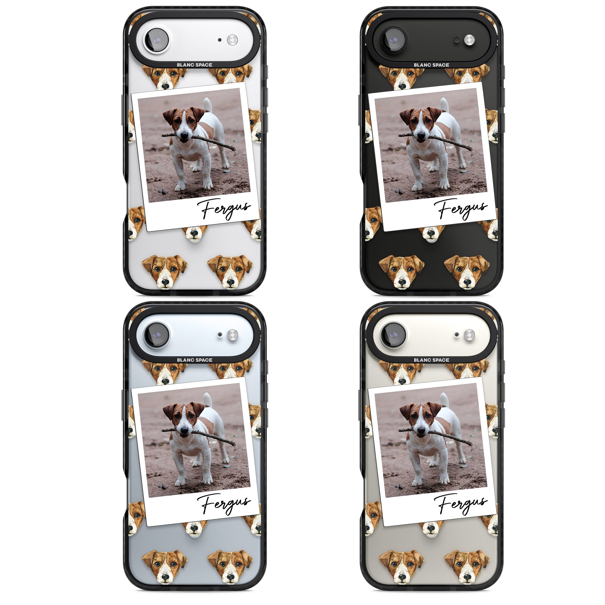 Personalised Jack Russell Instant Camera Photo iPhone 17 Air Impact Pro Black Phone Case APT Impact Protection
