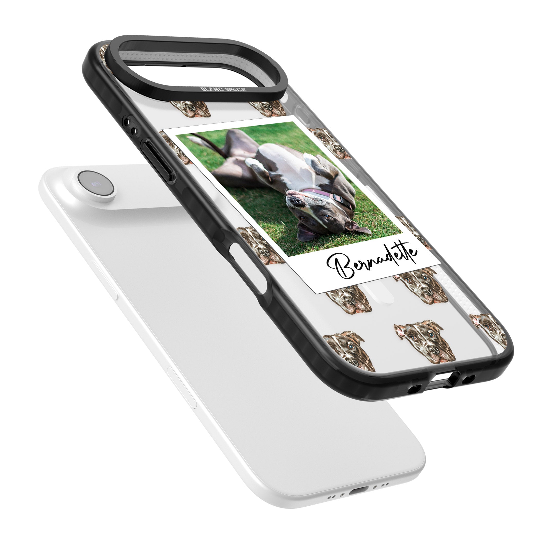Personalised Staffordshire Bull Terrier Instant Camera Photo iPhone 17 Air Impact Pro Black Phone Case Colours