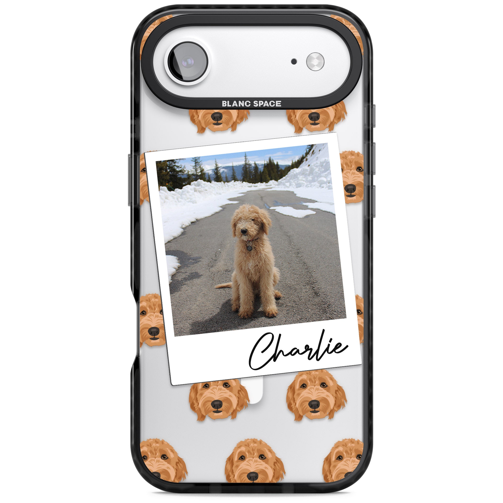 Personalised Golden Doodle Dog Photo iPhone 17 Air Impact Pro Black Phone Case