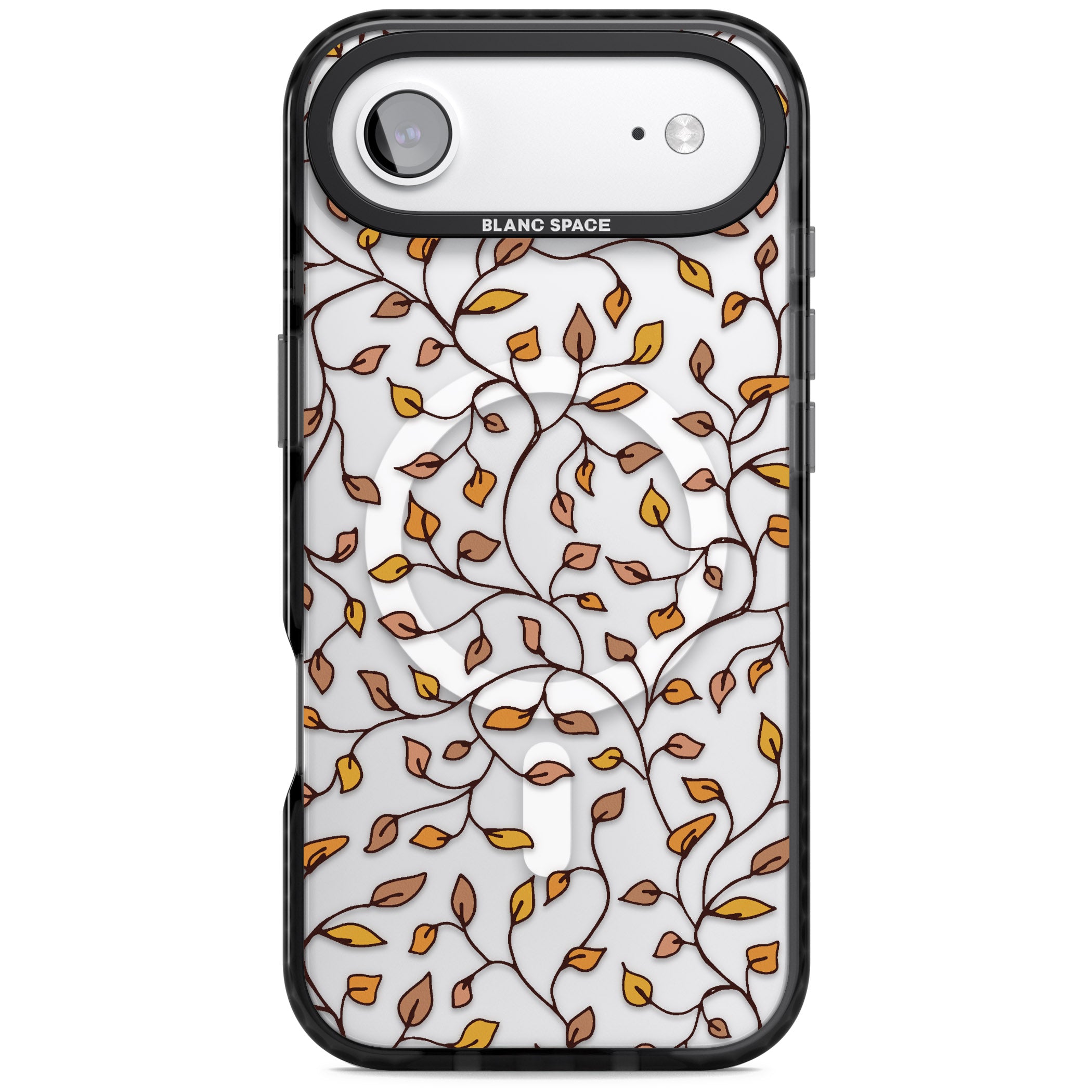 Personalised Autumn Leaves Pattern iPhone 17 Air Impact Pro Black Phone Case