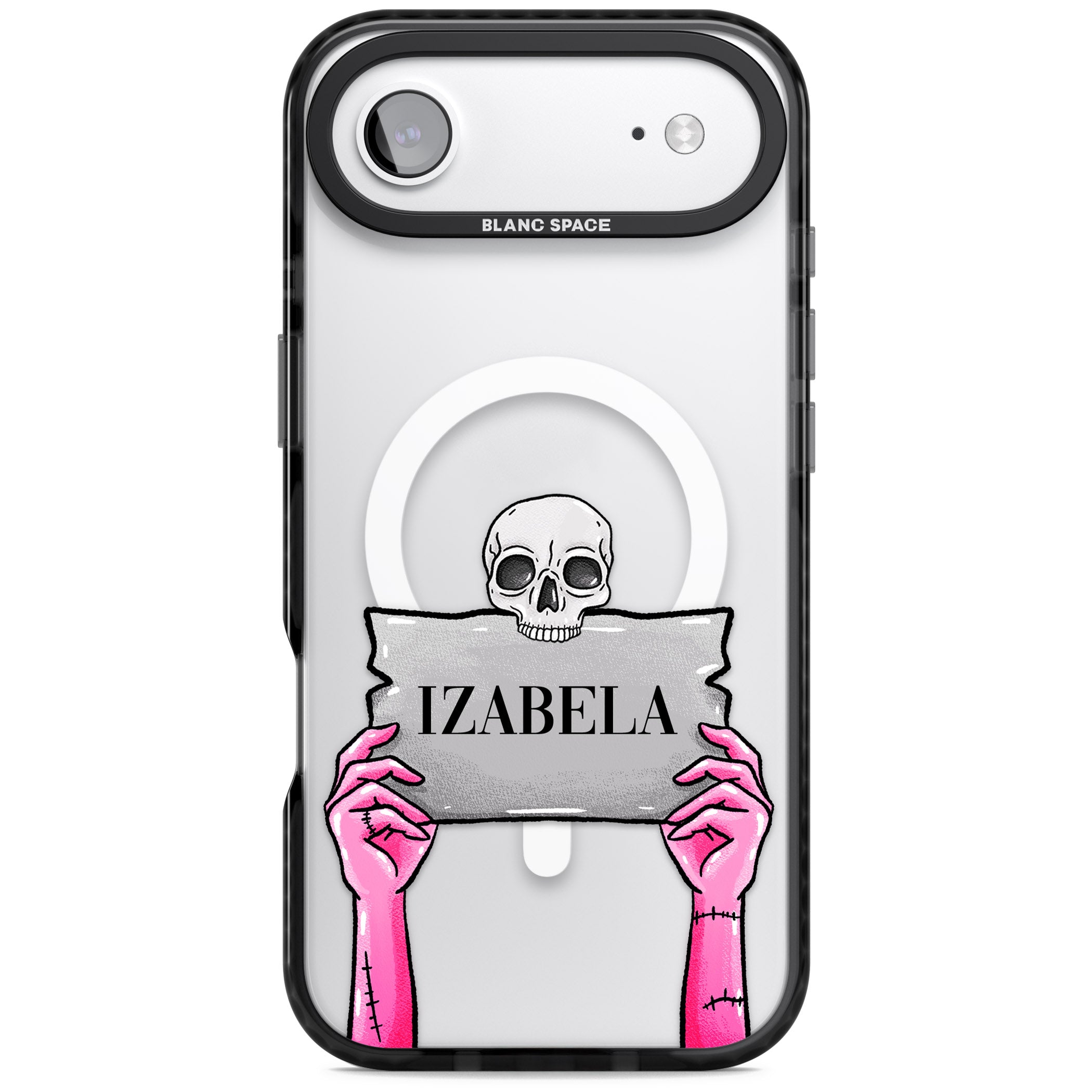 Personalised Grave Plaque iPhone 17 Air Impact Pro Black Phone Case