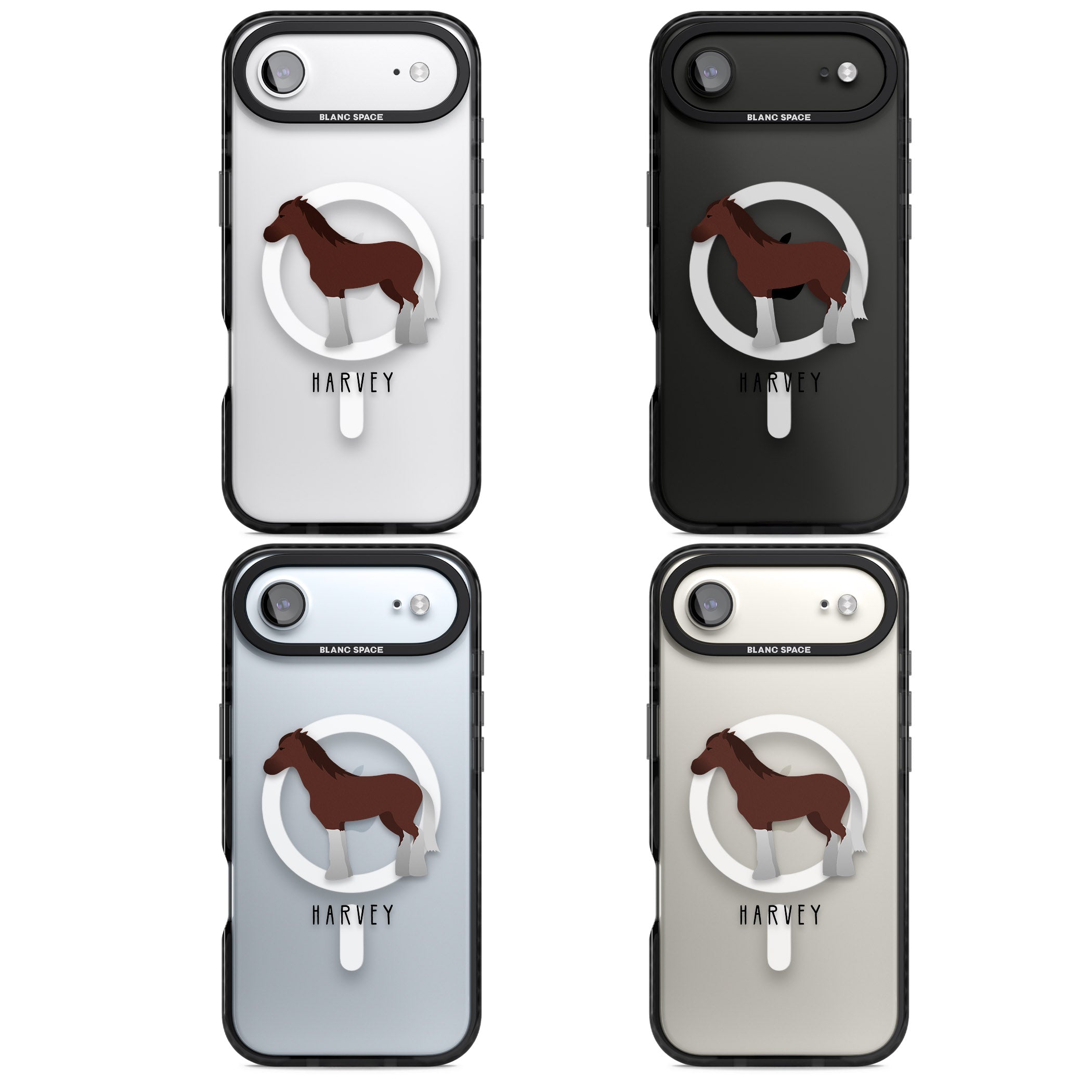Personalised Brown Horse iPhone 17 Air Impact Pro Black Phone Case APT Impact Protection