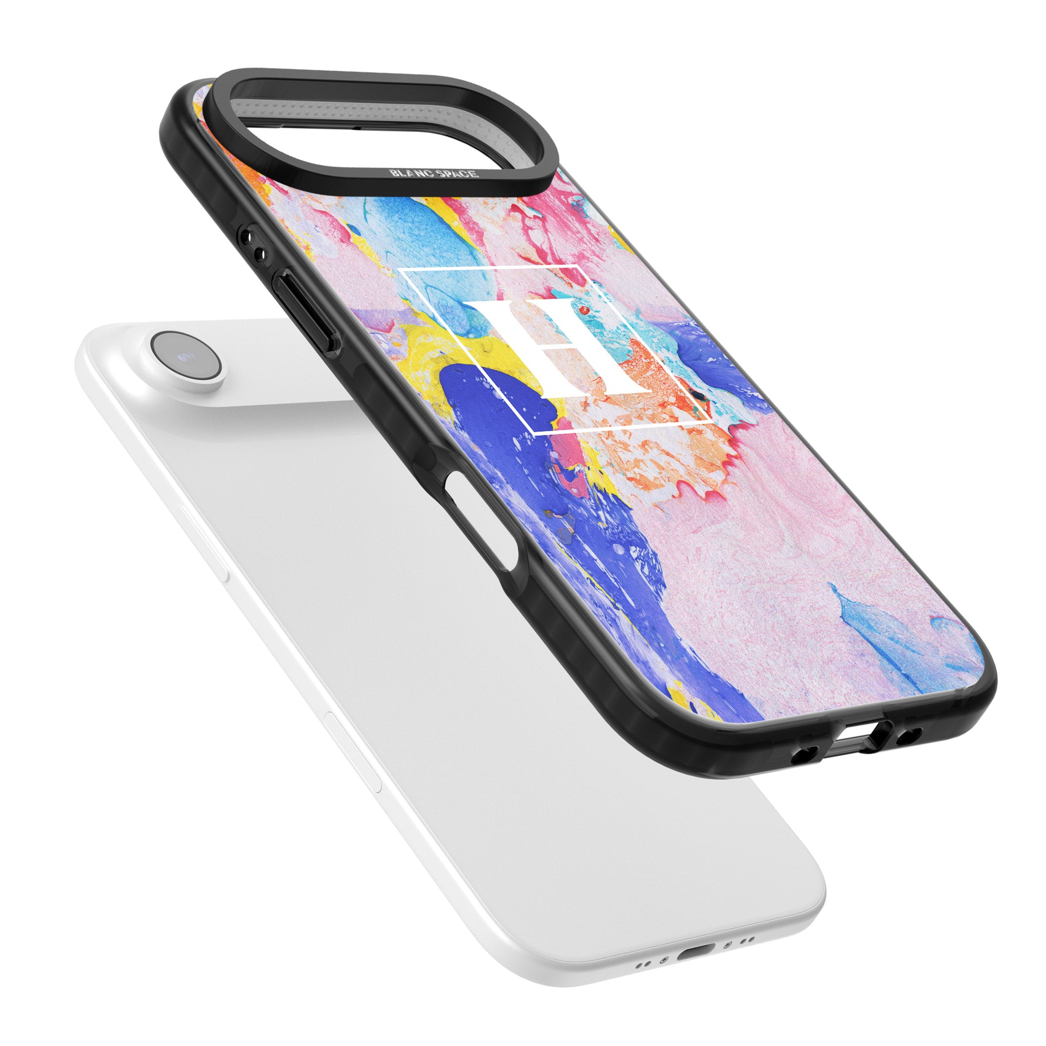 Personalised Pastel Marble Mix iPhone 17 Air Impact Pro Black Phone Case Colours