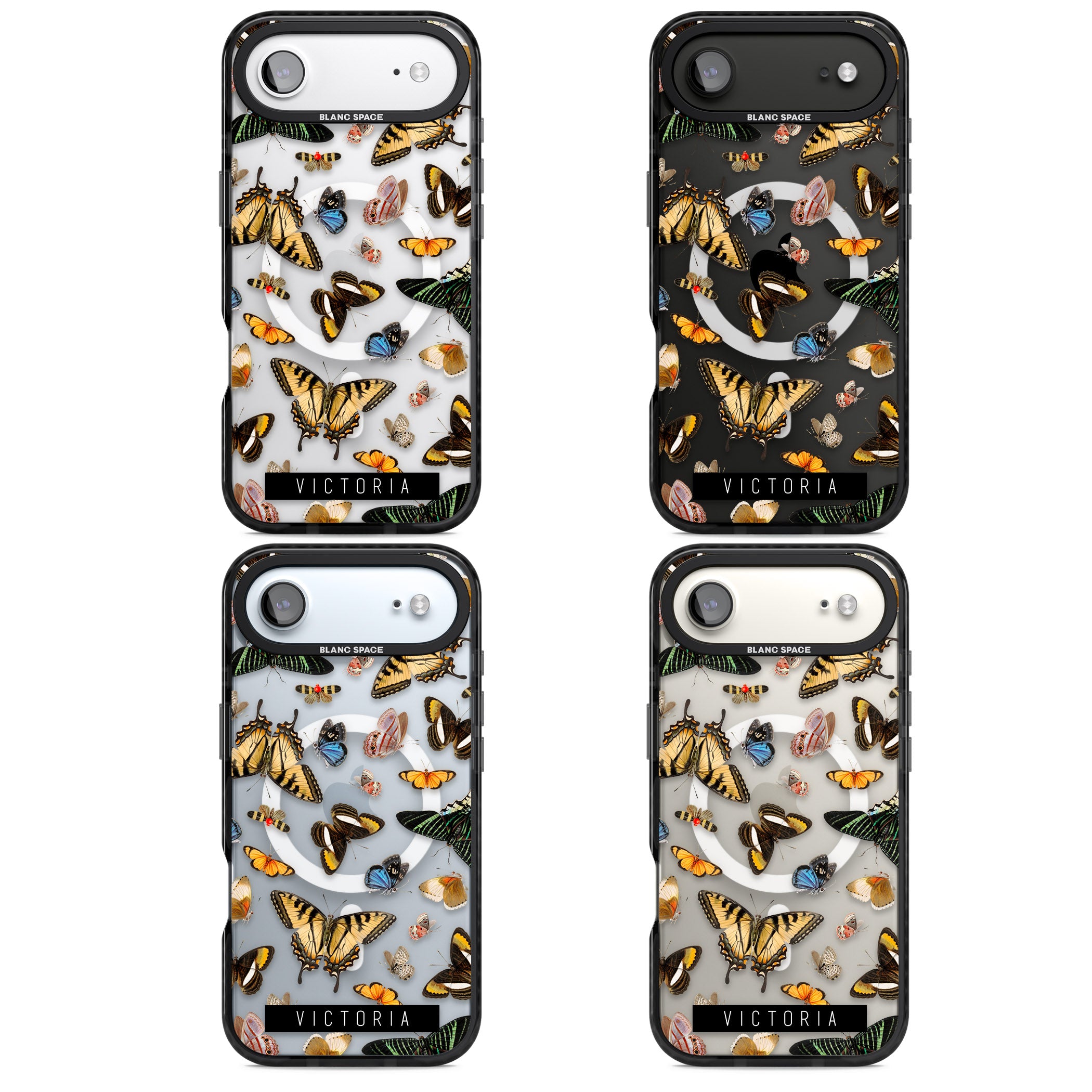 Personalised Butterfly Archive iPhone 17 Air Impact Pro Black Phone Case APT Impact Protection