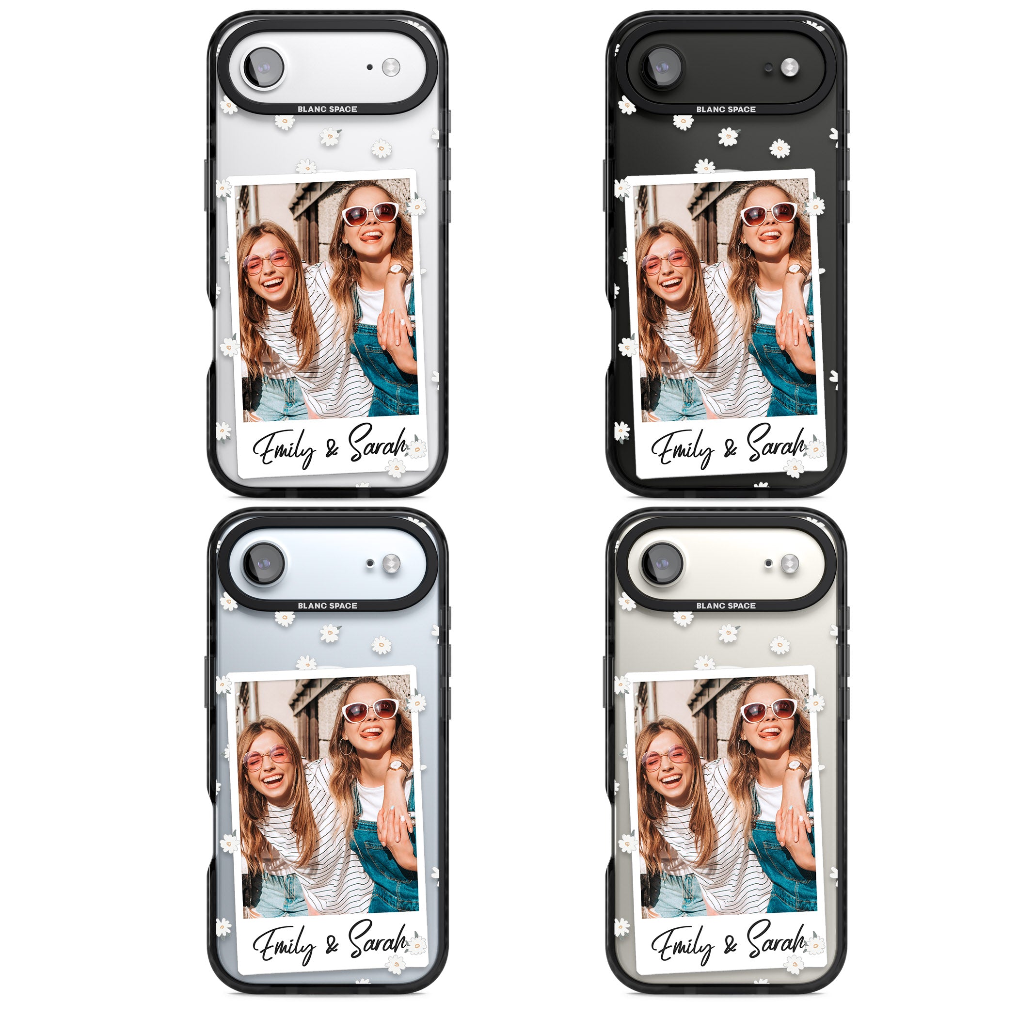 Personalised Daisy Instant Photo iPhone 17 Air Impact Pro Black Phone Case APT Impact Protection