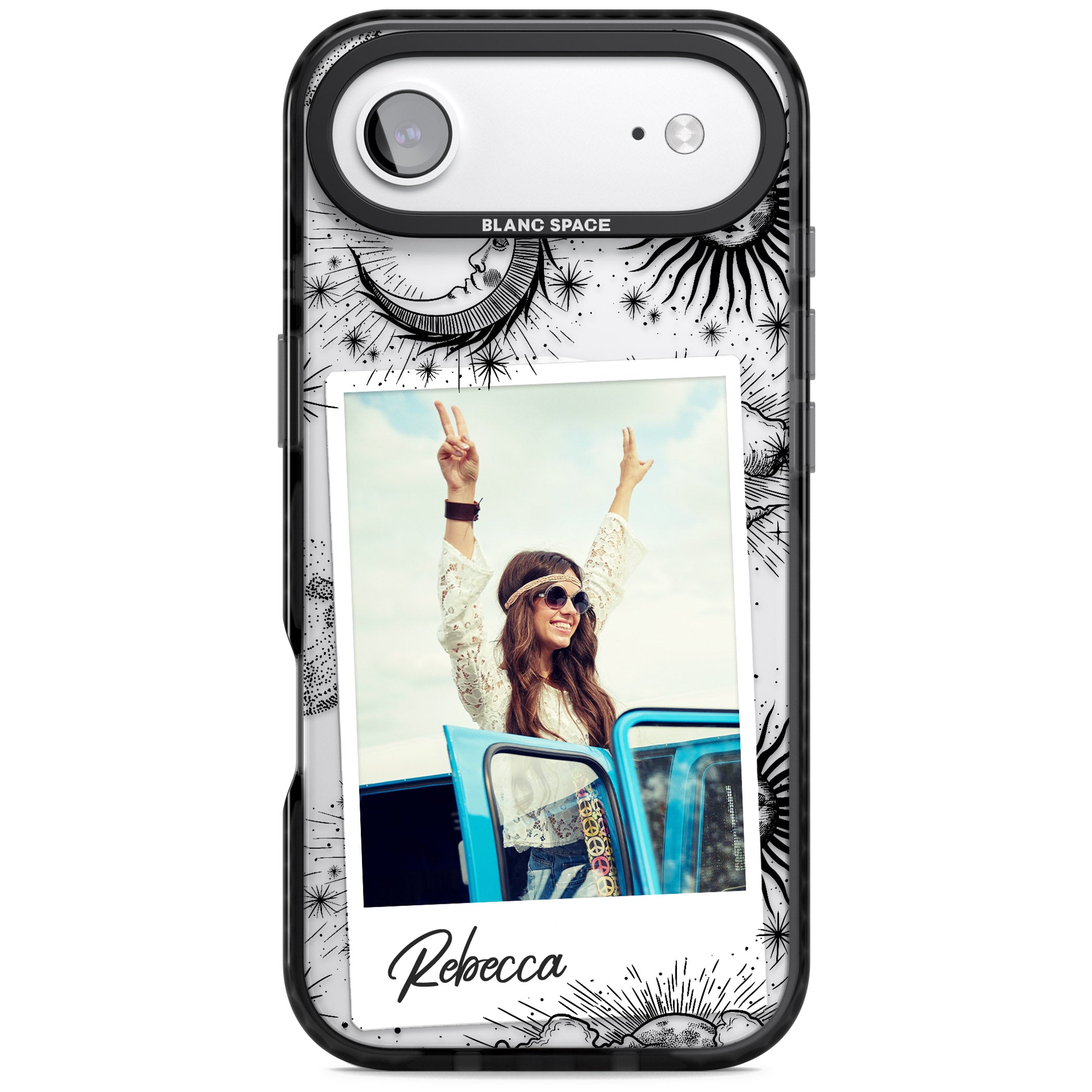 Personalised Astrology Instant Photo iPhone 17 Air Impact Pro Black Phone Case