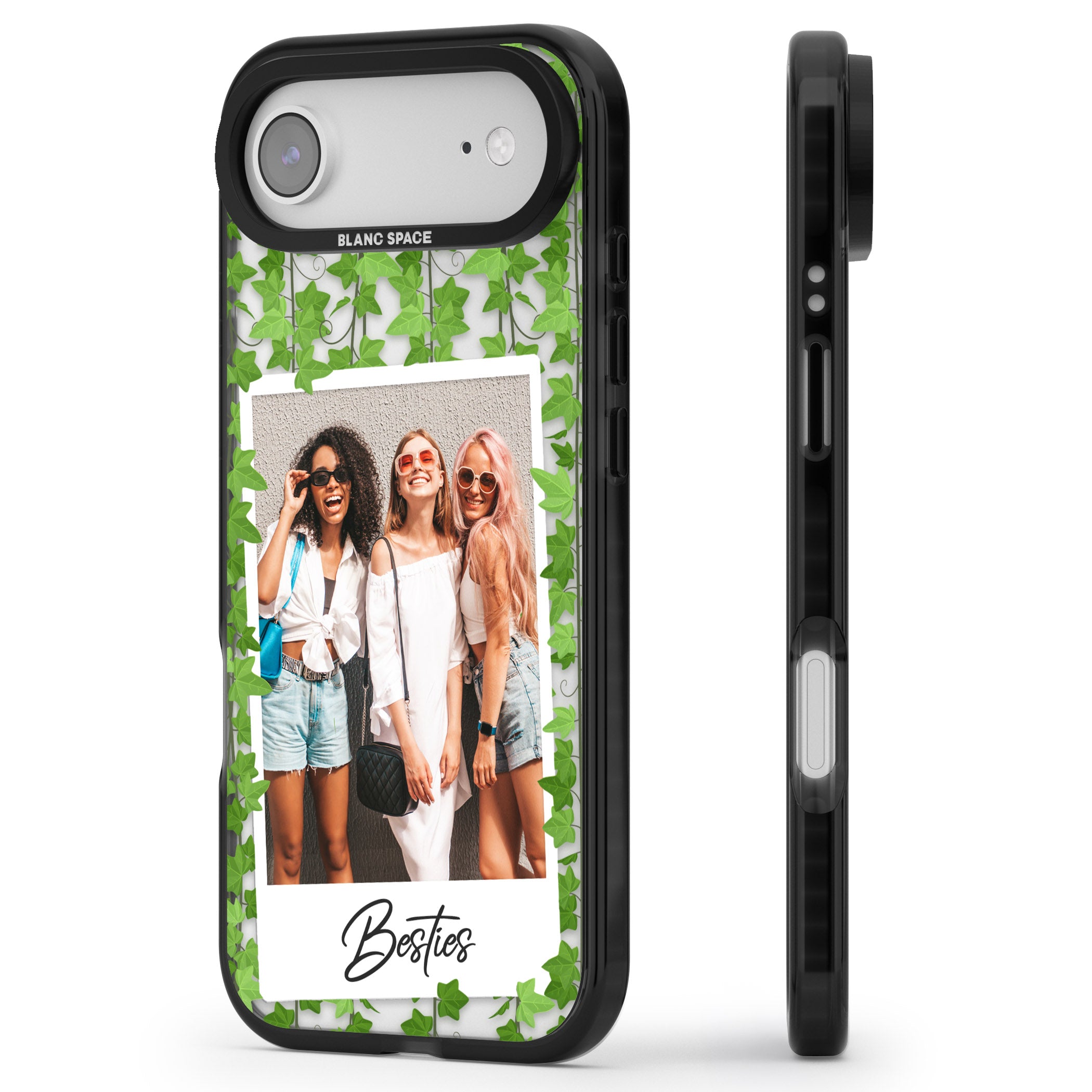 Personalised Ivy Vine Instant Photo iPhone 17 Air Impact Pro Black Phone Case Side Profile