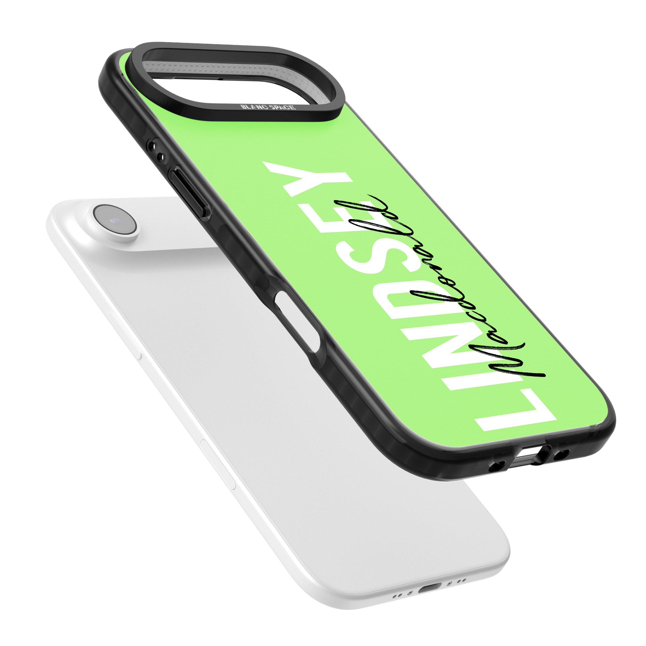Personalised Bold Name: Lime iPhone 17 Air Impact Pro Black Phone Case Colours