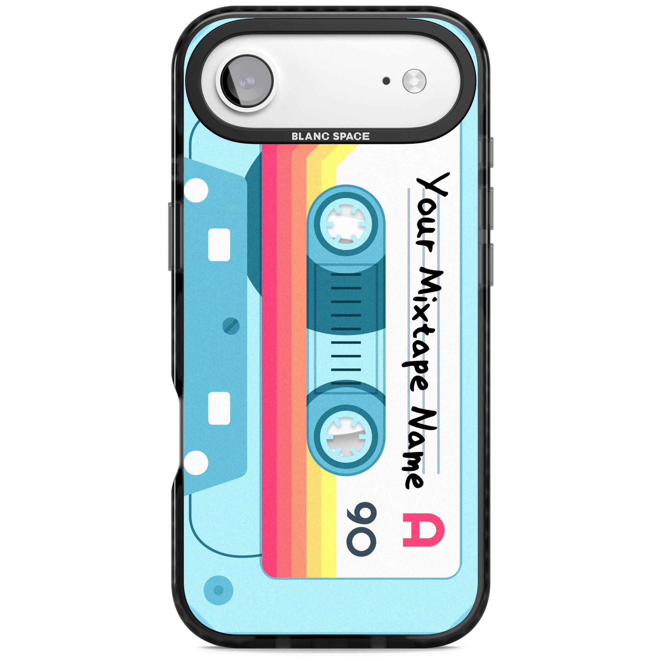 Personalised Retro Mixtape Sporty iPhone 17 Air Impact Pro Black Phone Case