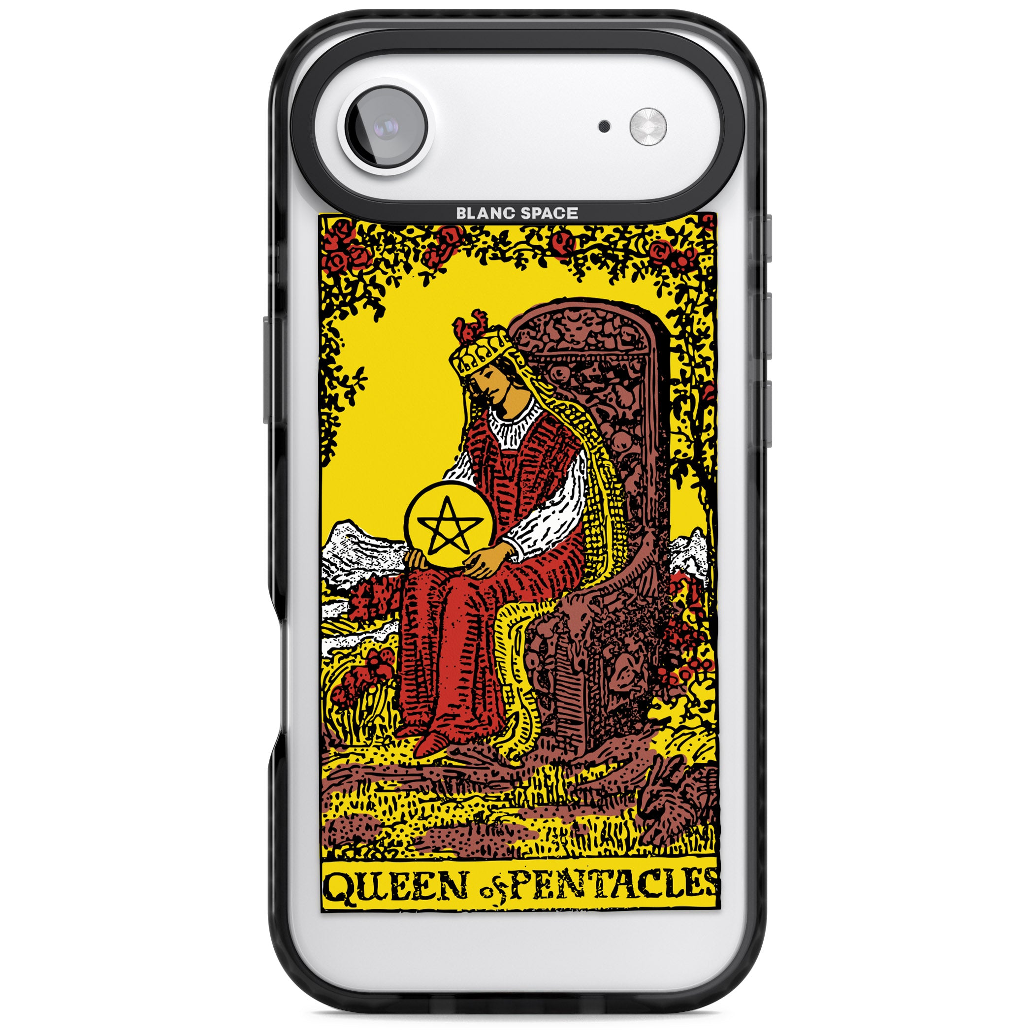 Personalised Queen Of Pentacles Tarot Card (Color) iPhone 17 Air Impact Pro Black Phone Case