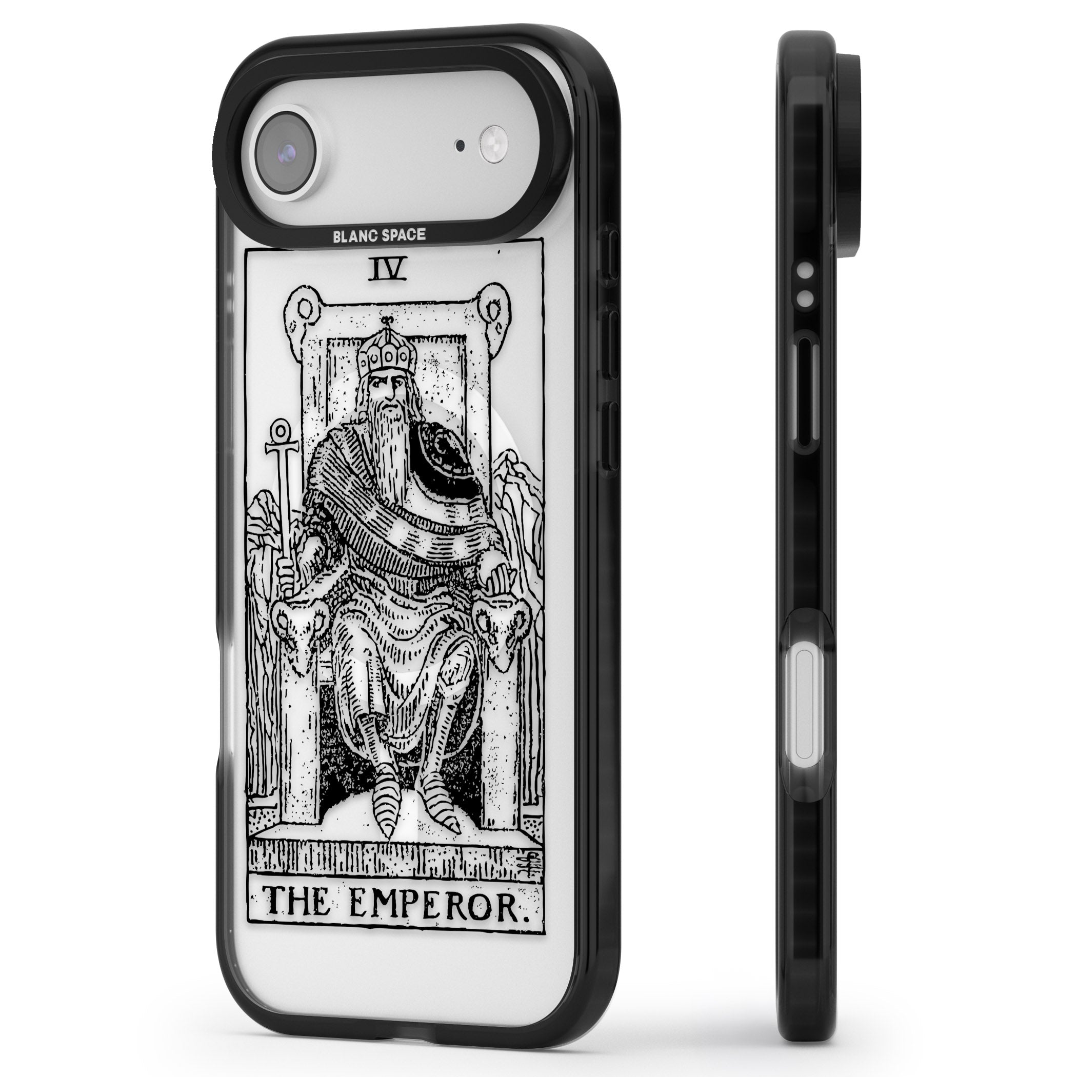 Personalised The Emperor Tarot iPhone 17 Air Impact Pro Black Phone Case Side Profile