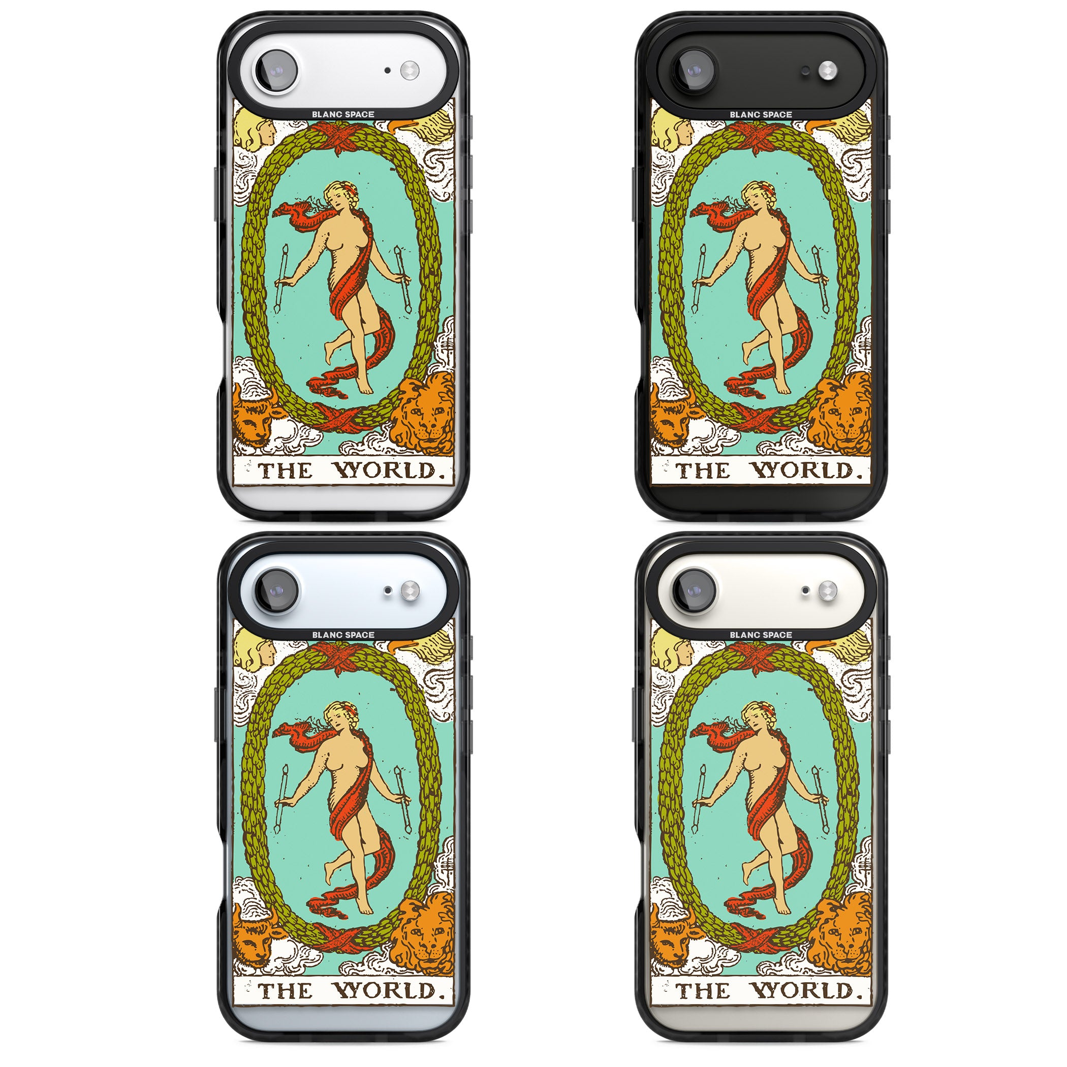 Personalised The World Tarot Card (Color) iPhone 17 Air Impact Pro Black Phone Case APT Impact Protection
