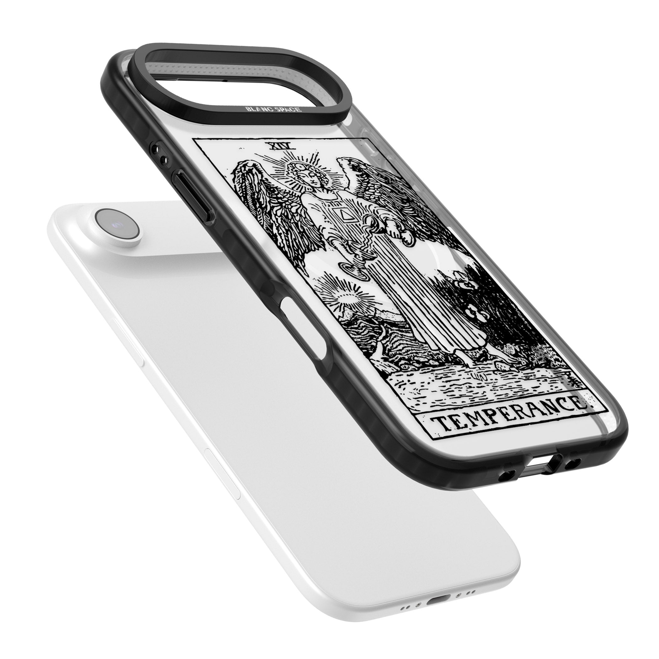 Personalised Temperance Tarot Card (Clear) iPhone 17 Air Impact Pro Black Phone Case Colours