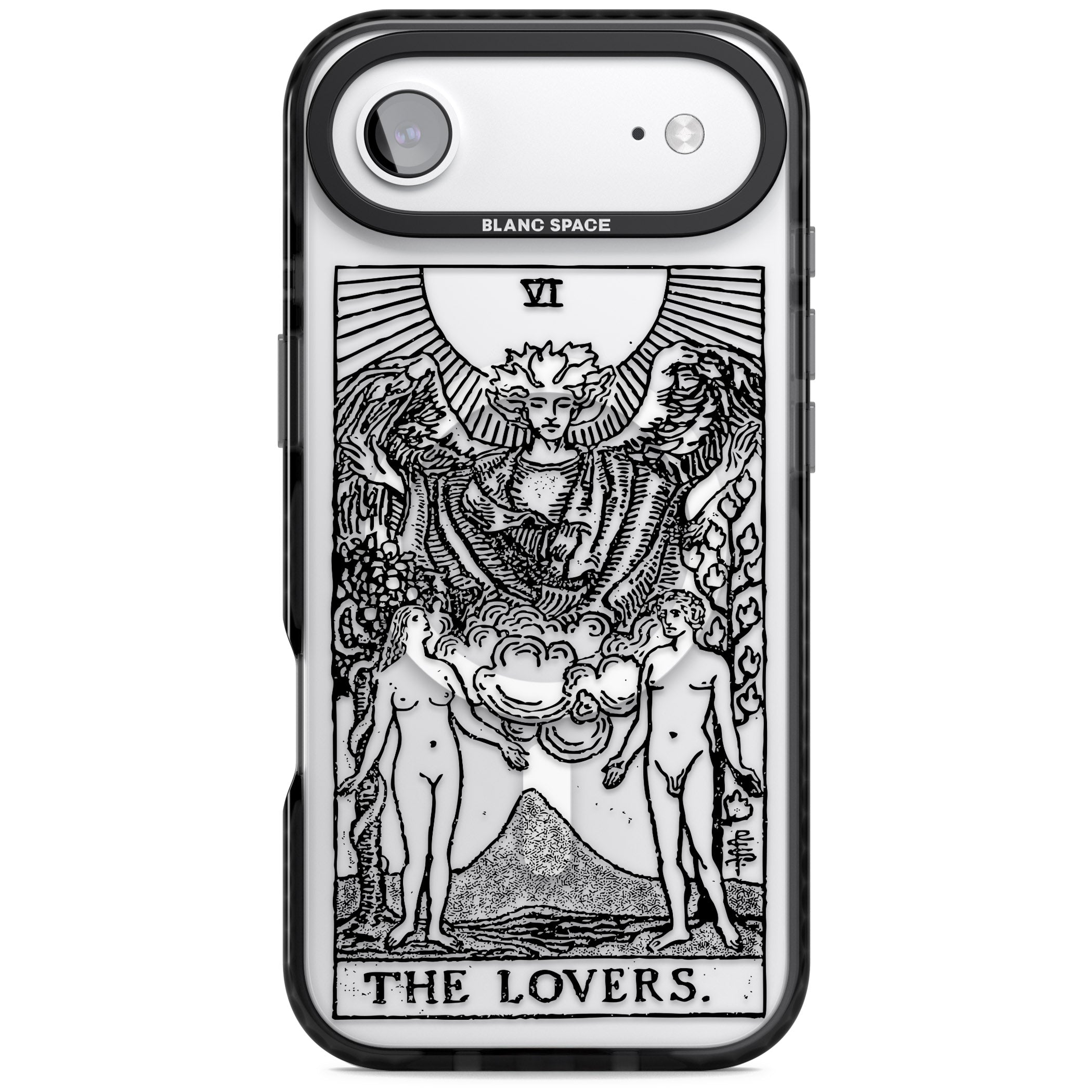 Personalised The Lovers Tarot Card (Clear) iPhone 17 Air Impact Pro Black Phone Case