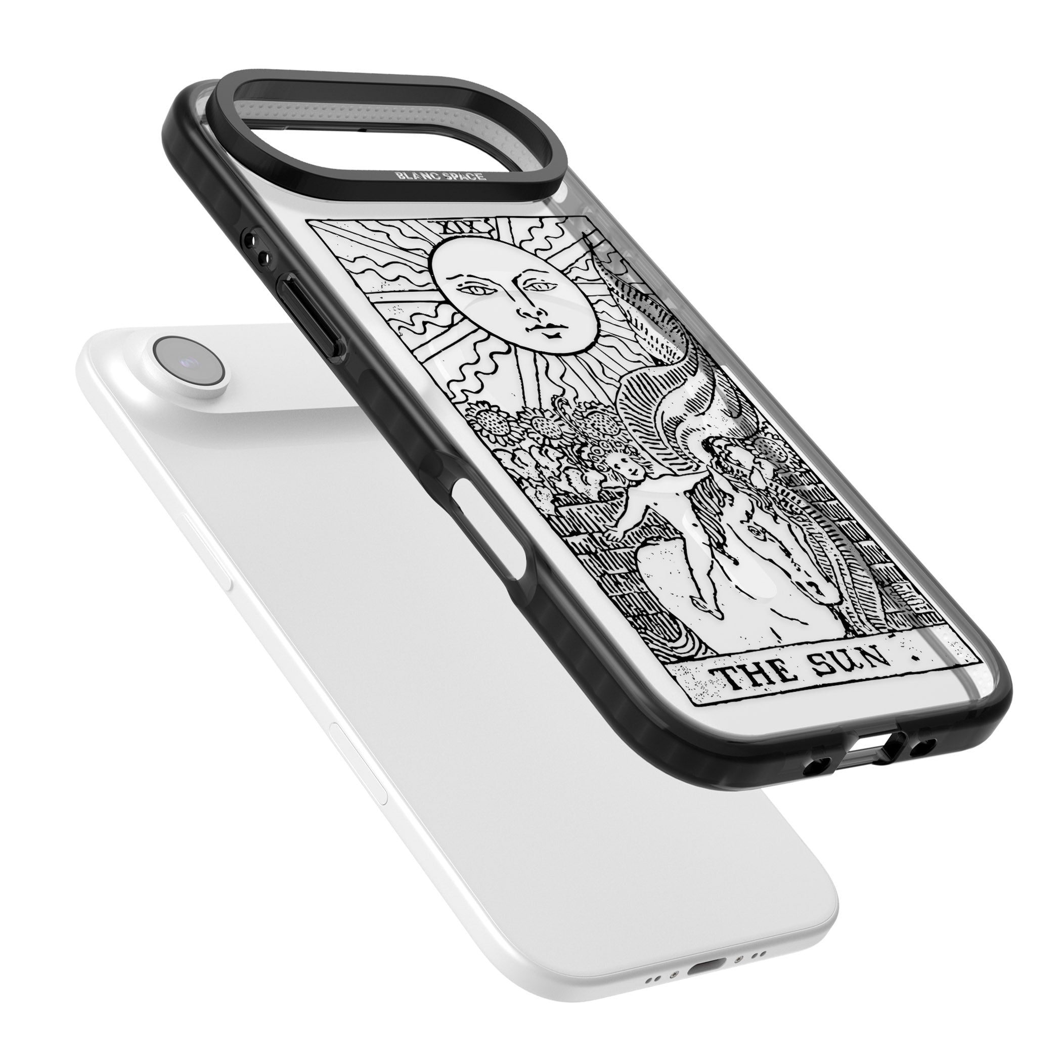 Personalised The Sun Tarot Card (Clear) iPhone 17 Air Impact Pro Black Phone Case Colours