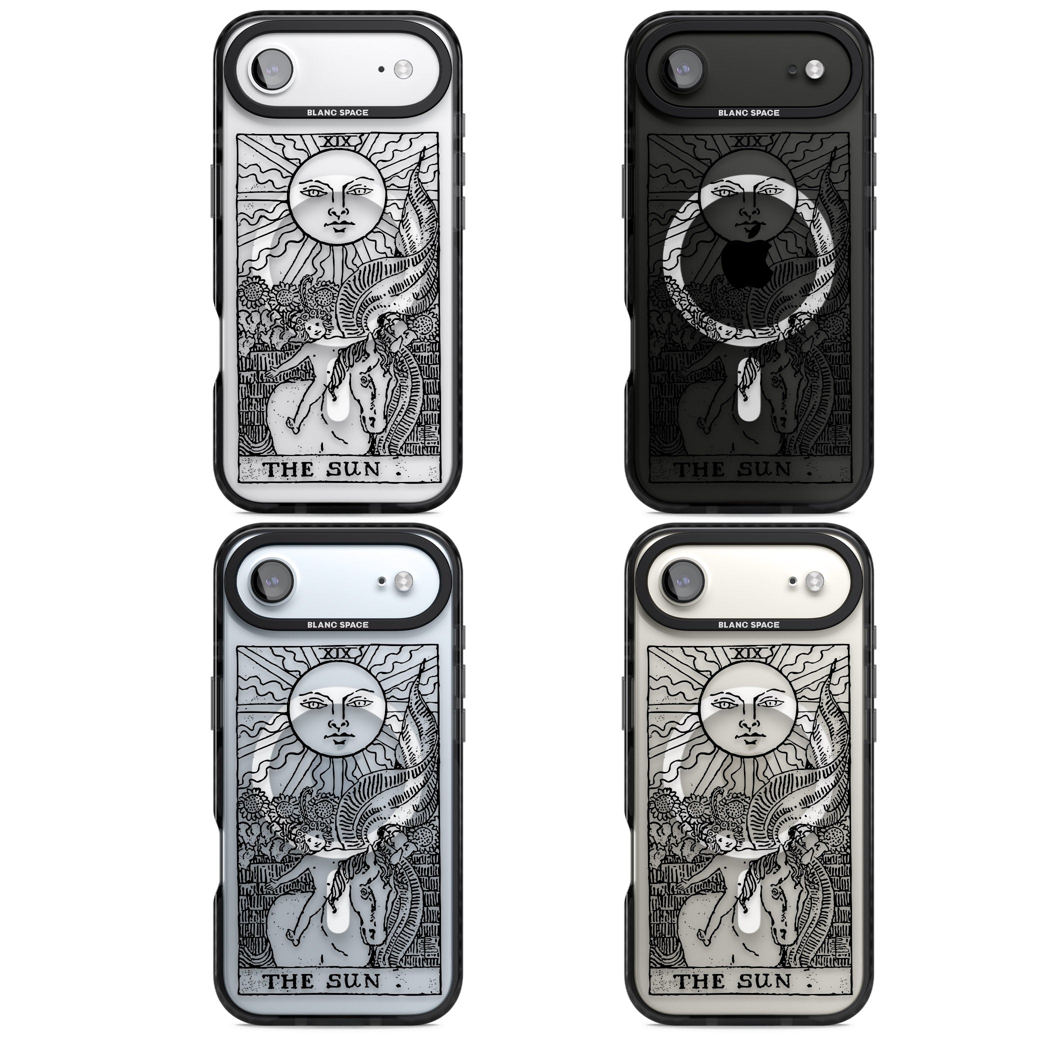 Personalised The Sun Tarot Card (Clear) iPhone 17 Air Impact Pro Black Phone Case APT Impact Protection