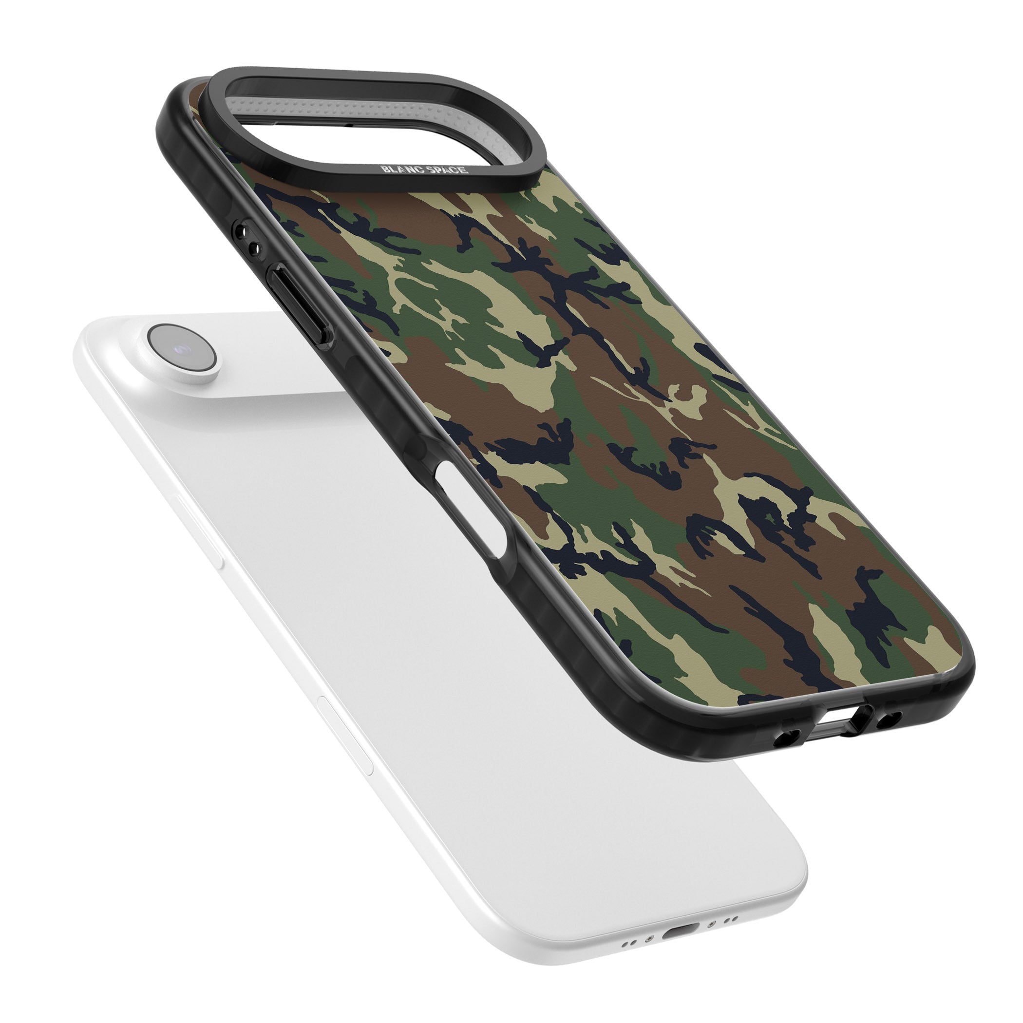 Forest Green Camo iPhone 17 Air Impact Pro Black Phone Case Colours