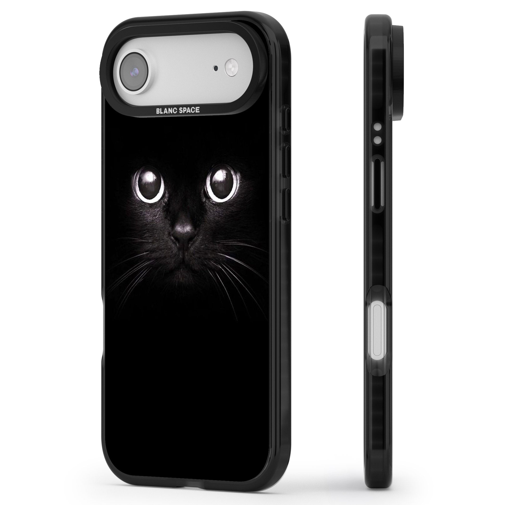 Black Cat iPhone 17 Air Impact Pro Black Phone Case Side Profile