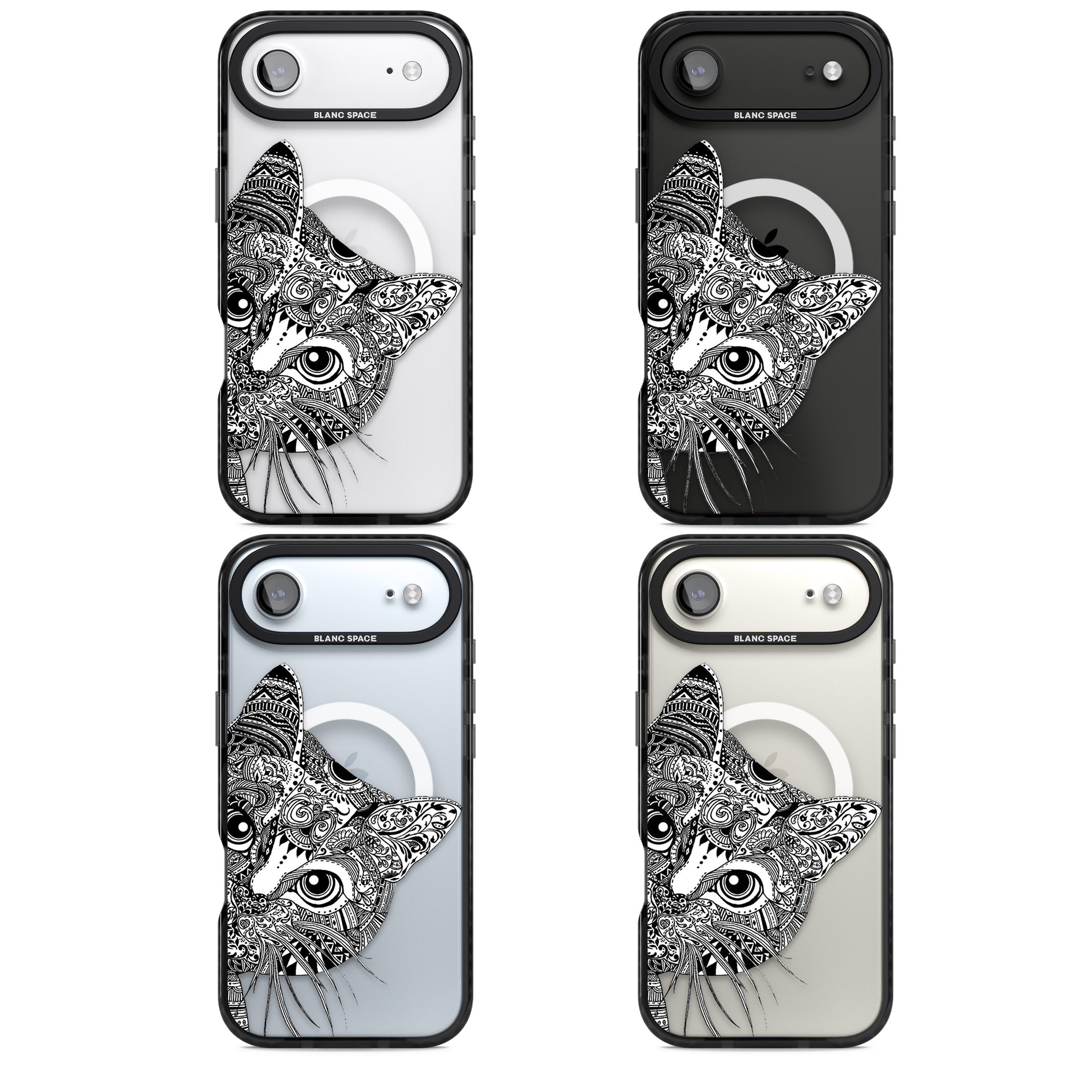 Henna Cat iPhone 17 Air Impact Pro Black Phone Case APT Impact Protection