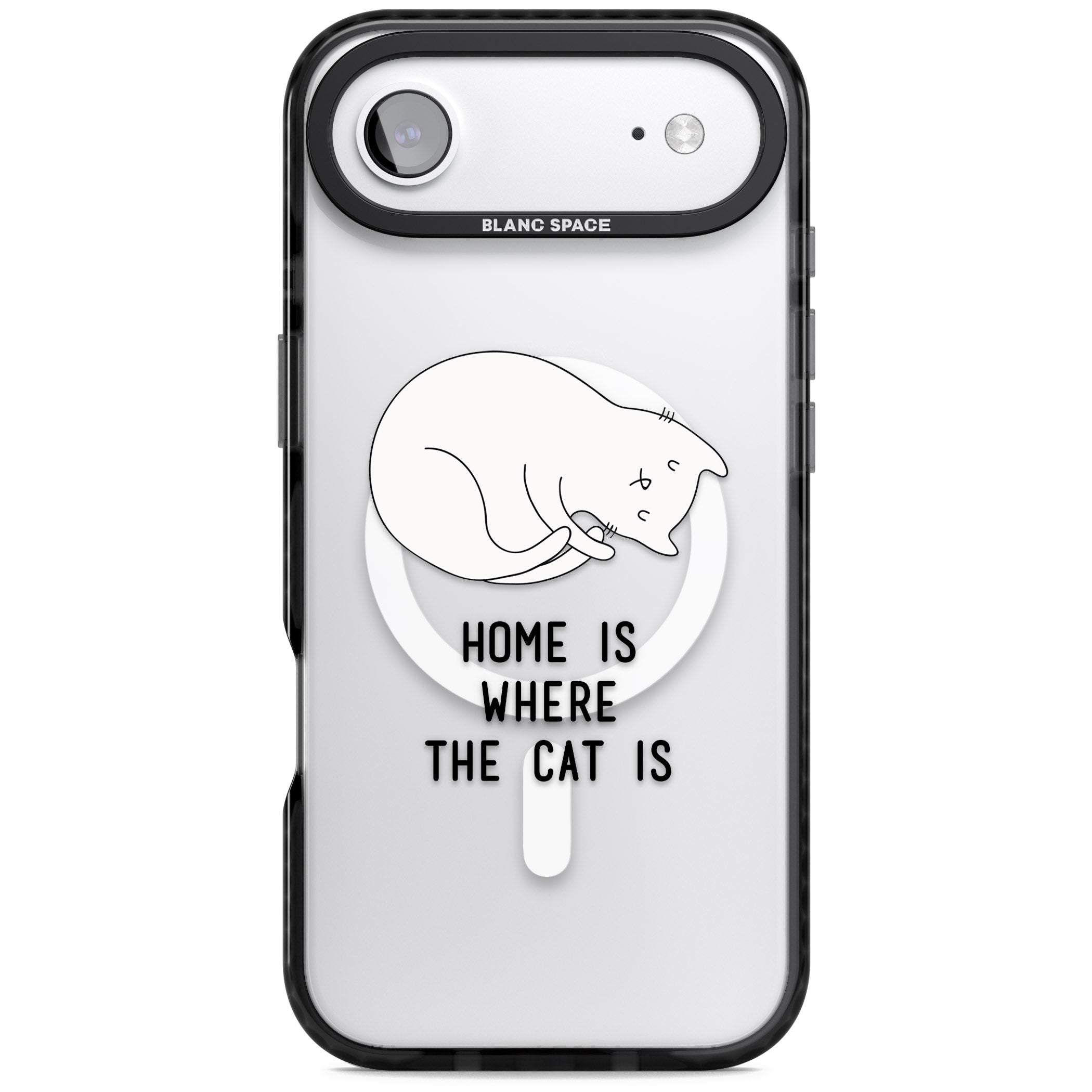 Home Is Where The Cat Is iPhone 17 Air Impact Pro Black Phone Case